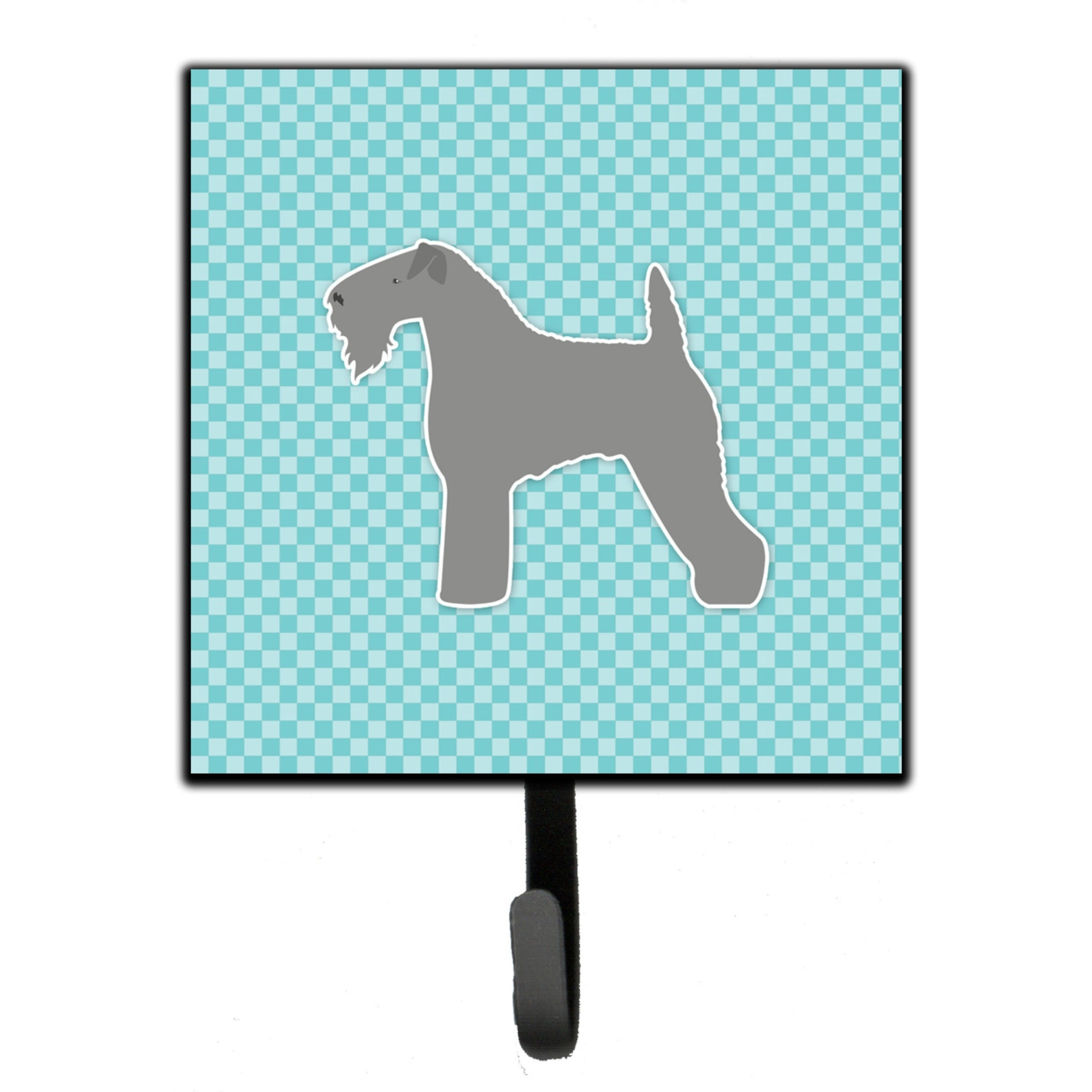 &quotCaroline's Treasures Kerry Terrier Checkerboard Blue Leash or Key Holder BB3692SH4, Small, Multicolor"