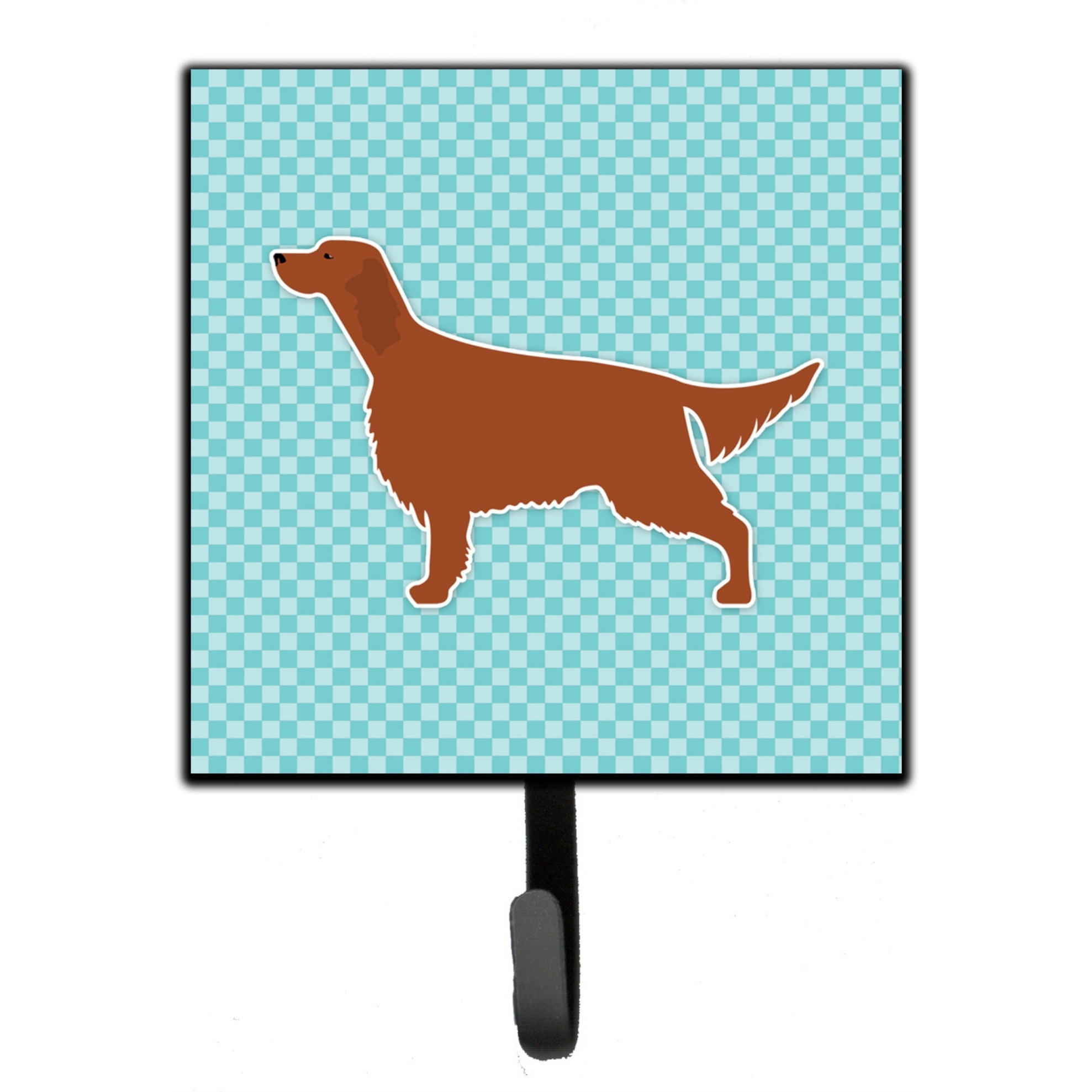&quotCaroline's Treasures Irish Setter Checkerboard Blue Leash or Key Holder BB3693SH4, Small, Multicolor"