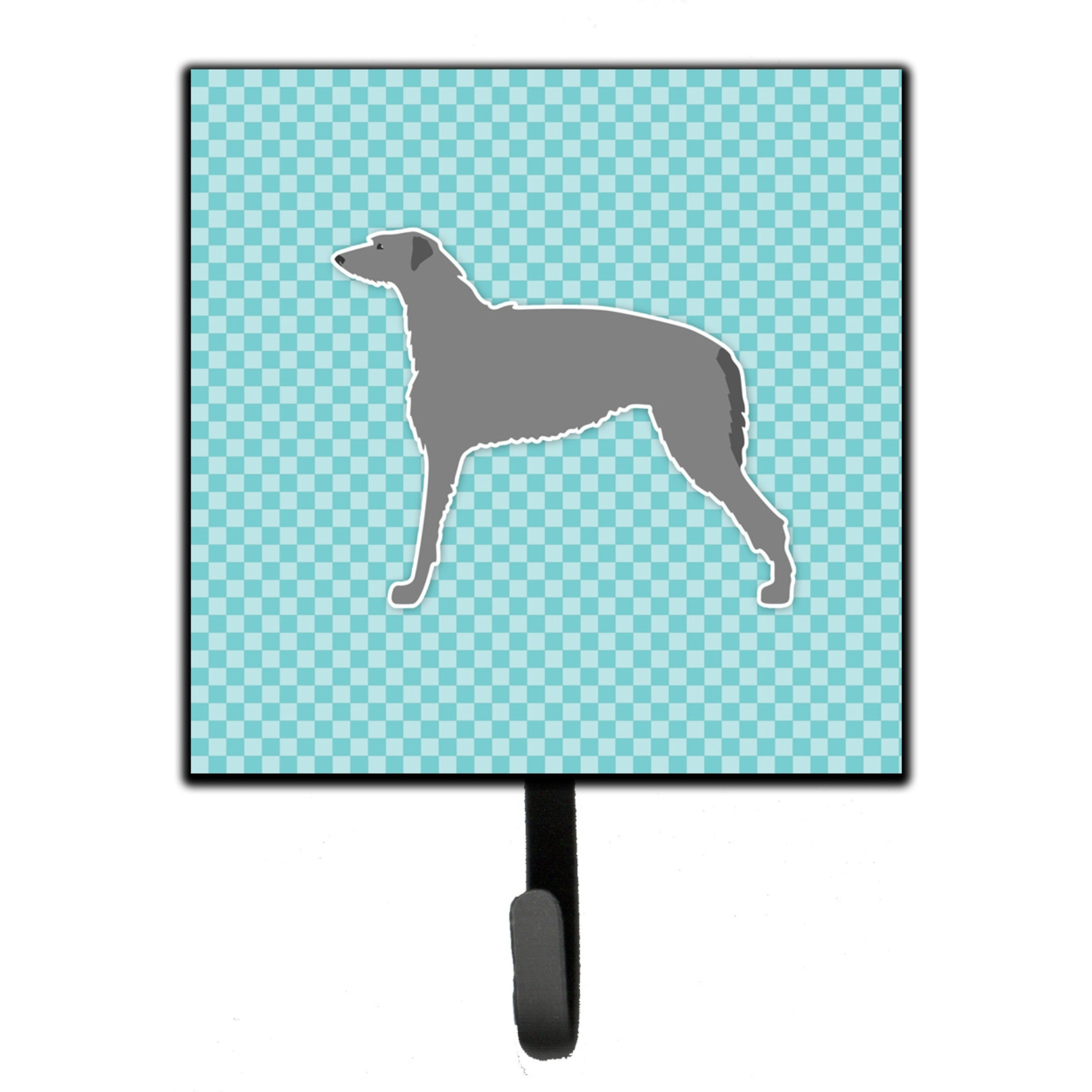 &quotCaroline's Treasures Scottish Deerhound Checkerboard Blue Leash or Key Holder BB3696SH4, Small, Multicolor"