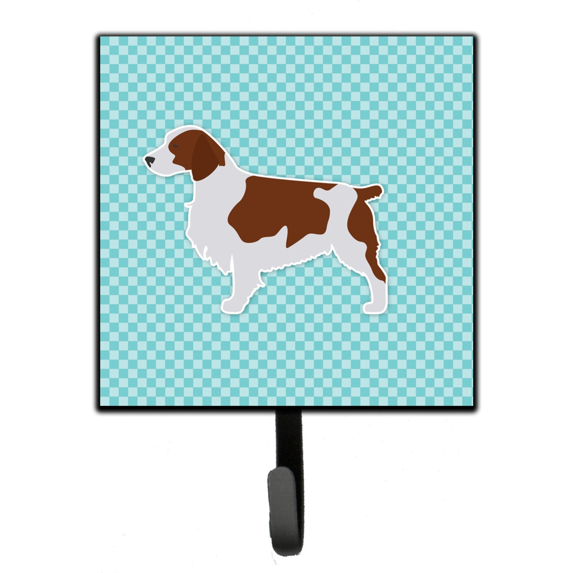 &quotCaroline's Treasures Welsh Springer Spaniel Checkerboard Blue Leash or Key Holder BB3700SH4, Small, Multicolor"