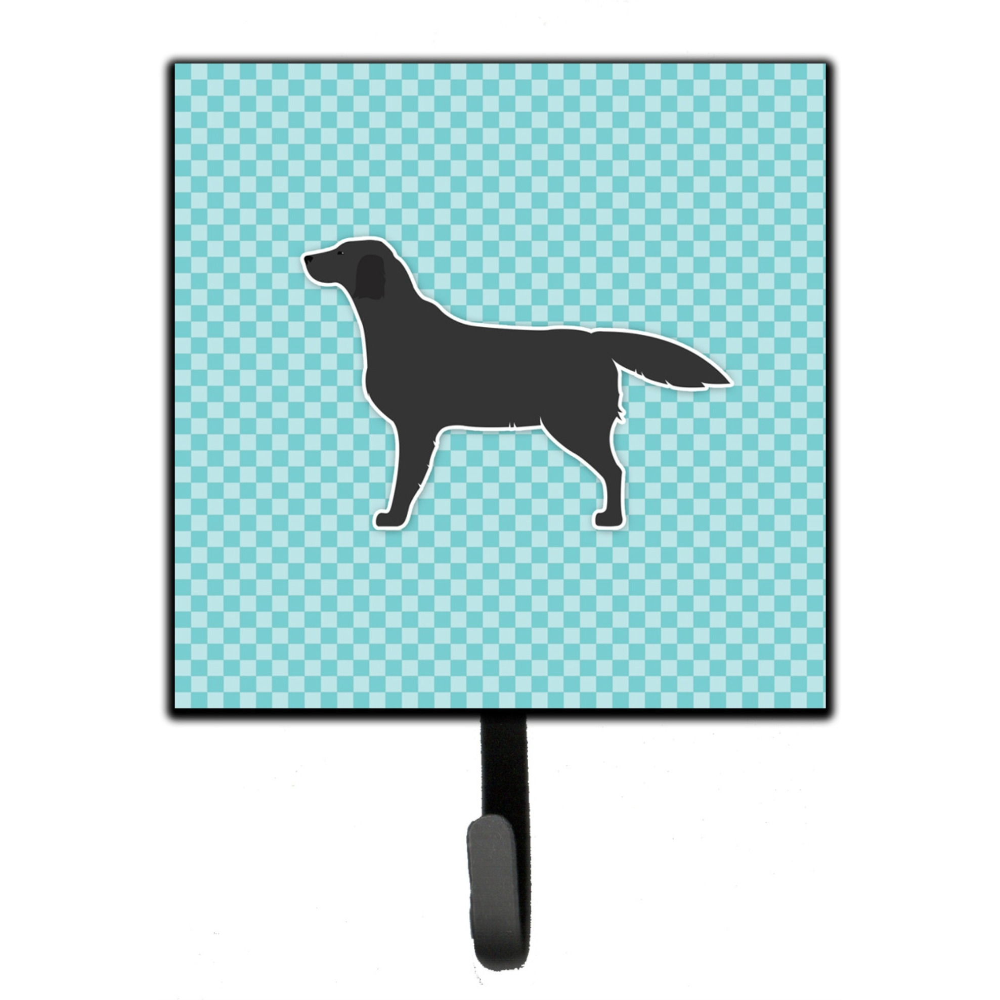 &quotCaroline's Treasures Black Labrador Retriever Checkerboard Blue Leash or Key Holder BB3708SH4, Small, Multicolor"