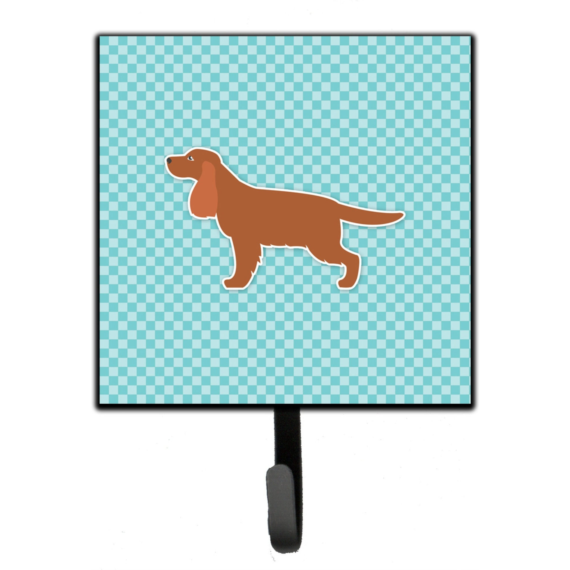 &quotCaroline's Treasures English Cocker Spaniel Checkerboard Blue Leash or Key Holder BB3712SH4, Small, Multicolor"