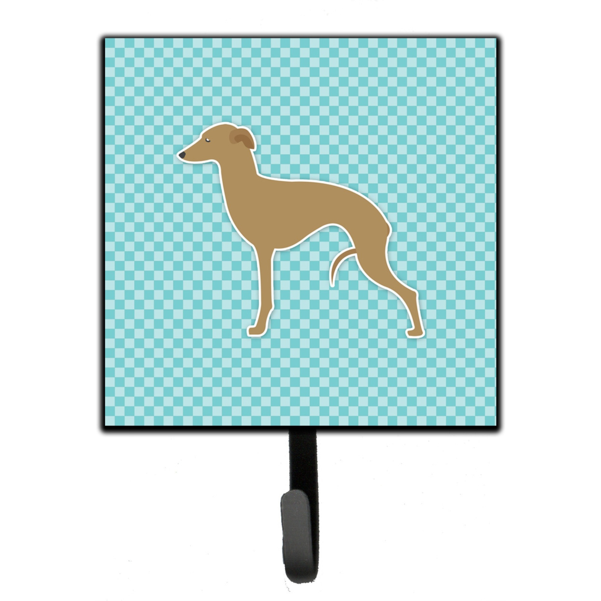 &quotCaroline's Treasures Italian Greyhound Checkerboard Blue Leash or Key Holder BB3714SH4, Small, Multicolor"