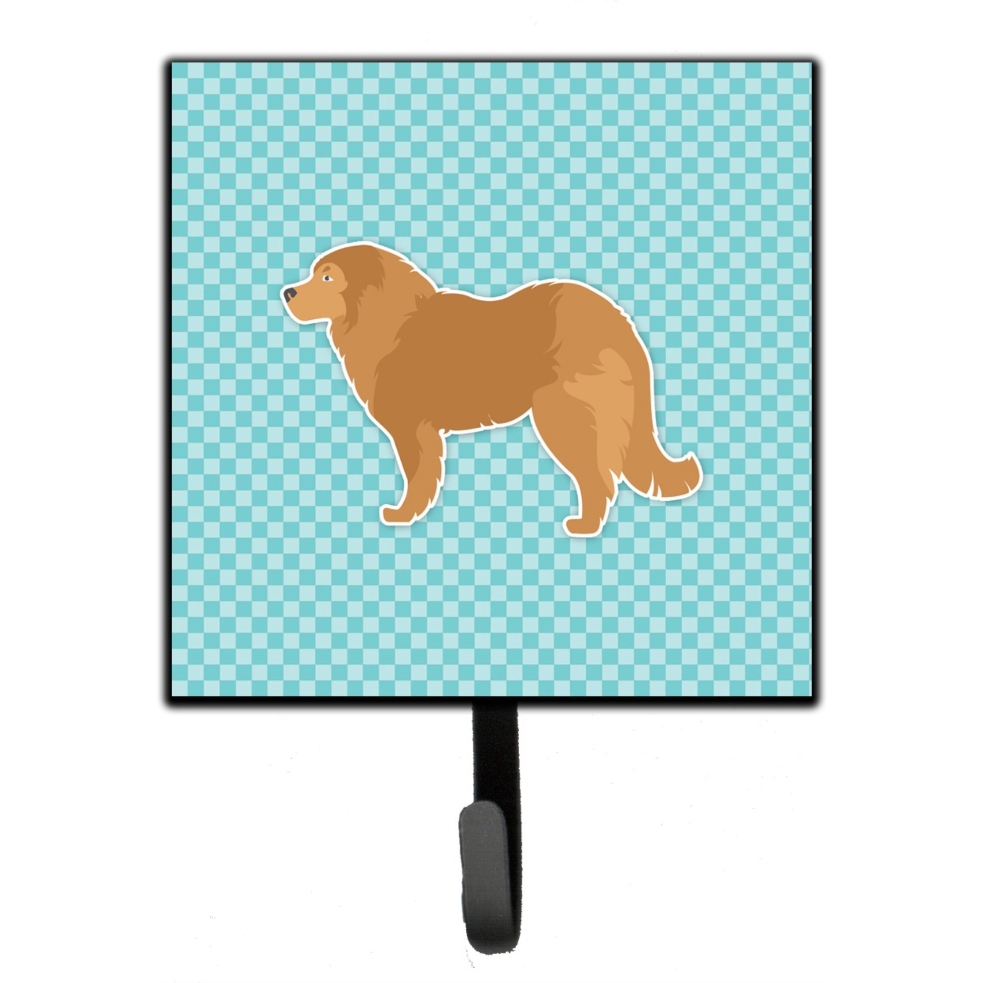 &quotCaroline's Treasures Caucasian Shepherd Dog Checkerboard Blue Leash or Key Holder BB3725SH4, Small, Multicolor"