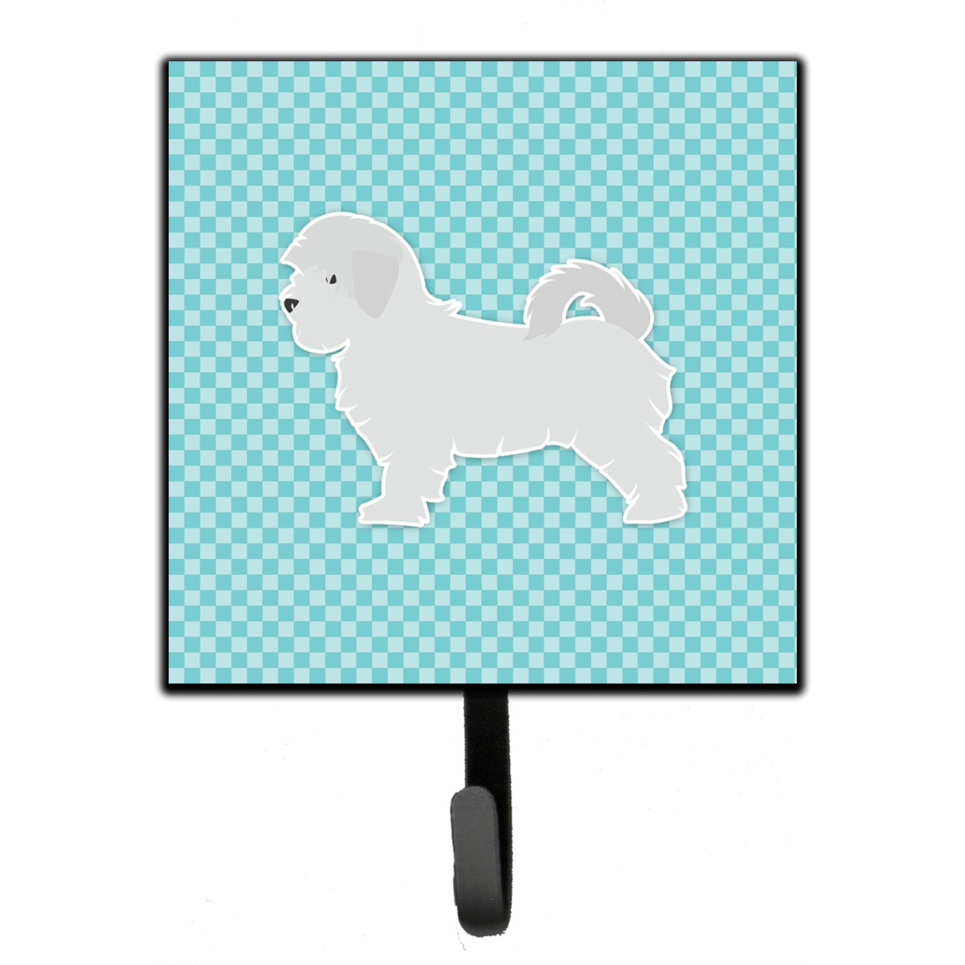 &quotCaroline's Treasures Maltese Checkerboard Blue Leash or Key Holder BB3736SH4, Small, Multicolor"