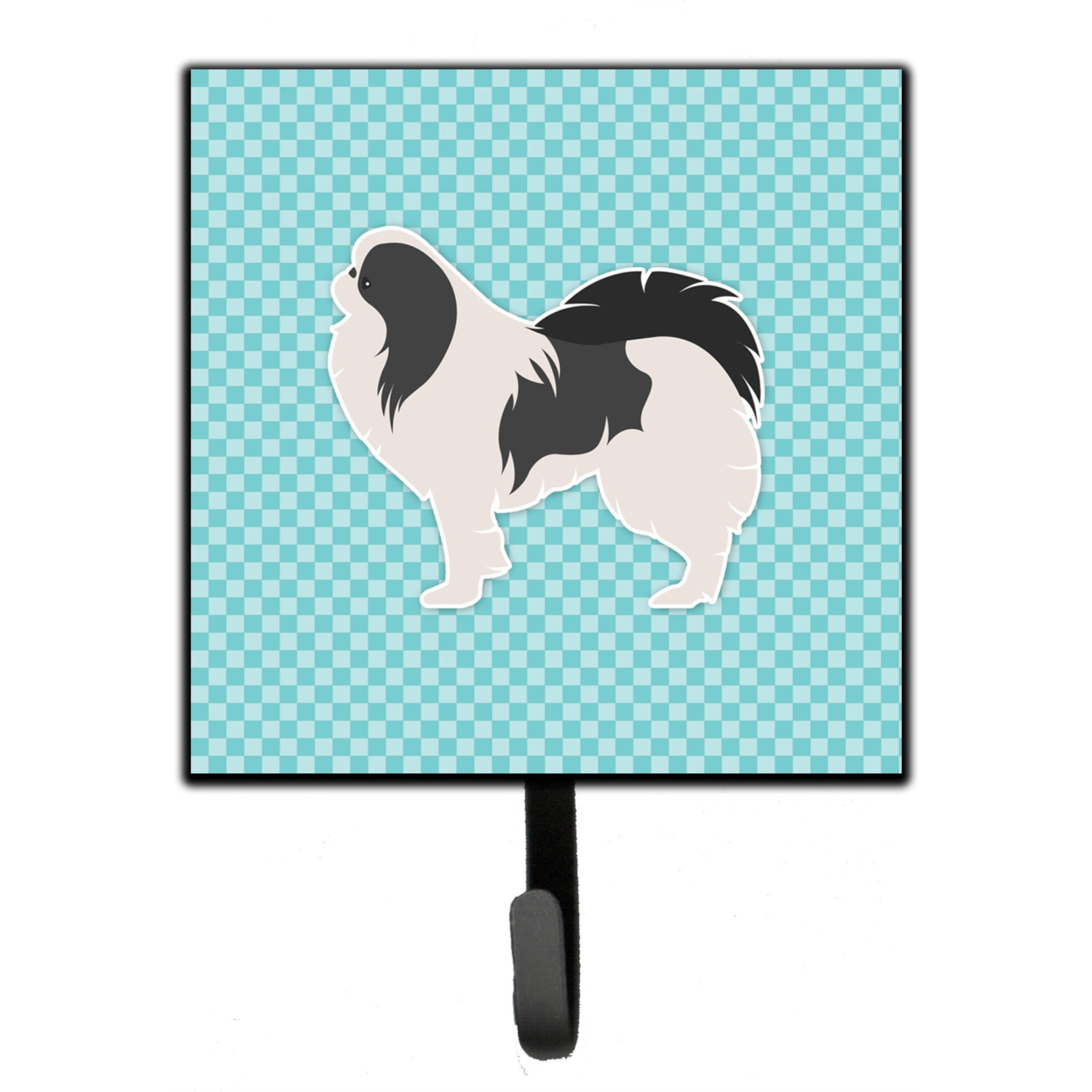 &quotCaroline's Treasures Japanese Chin Checkerboard Blue Leash or Key Holder BB3737SH4, Small, Multicolor"