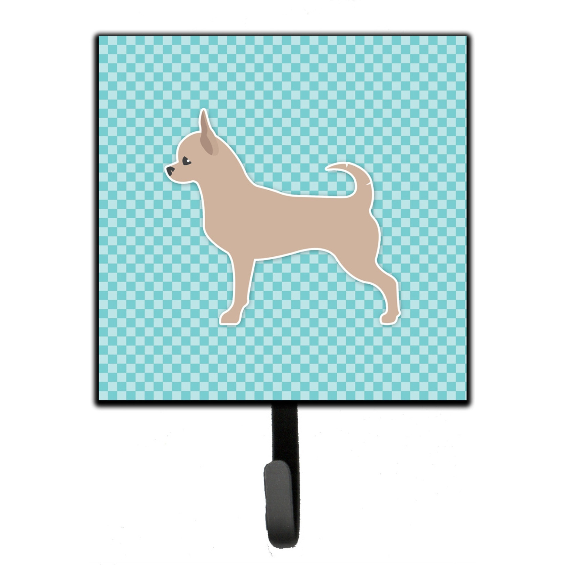 &quotCaroline's Treasures Chihuahua Checkerboard Blue Leash or Key Holder BB3750SH4, Small, Multicolor"