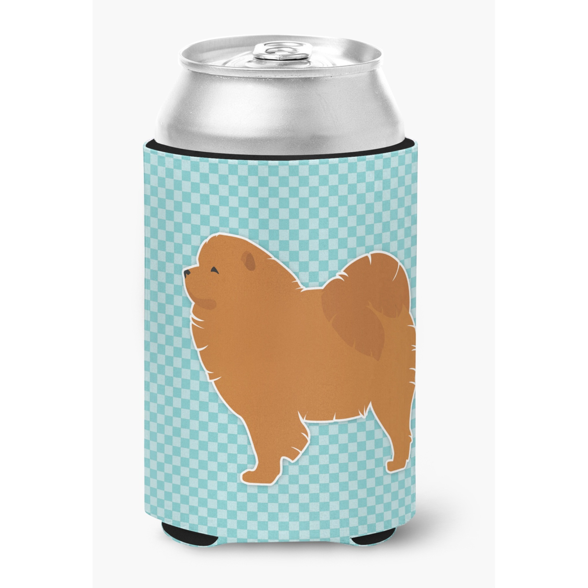 &quotCaroline's Treasures Chow Checkerboard Blue Can or Bottle Hugger BB3751CC, Can Hugger, Multicolor"