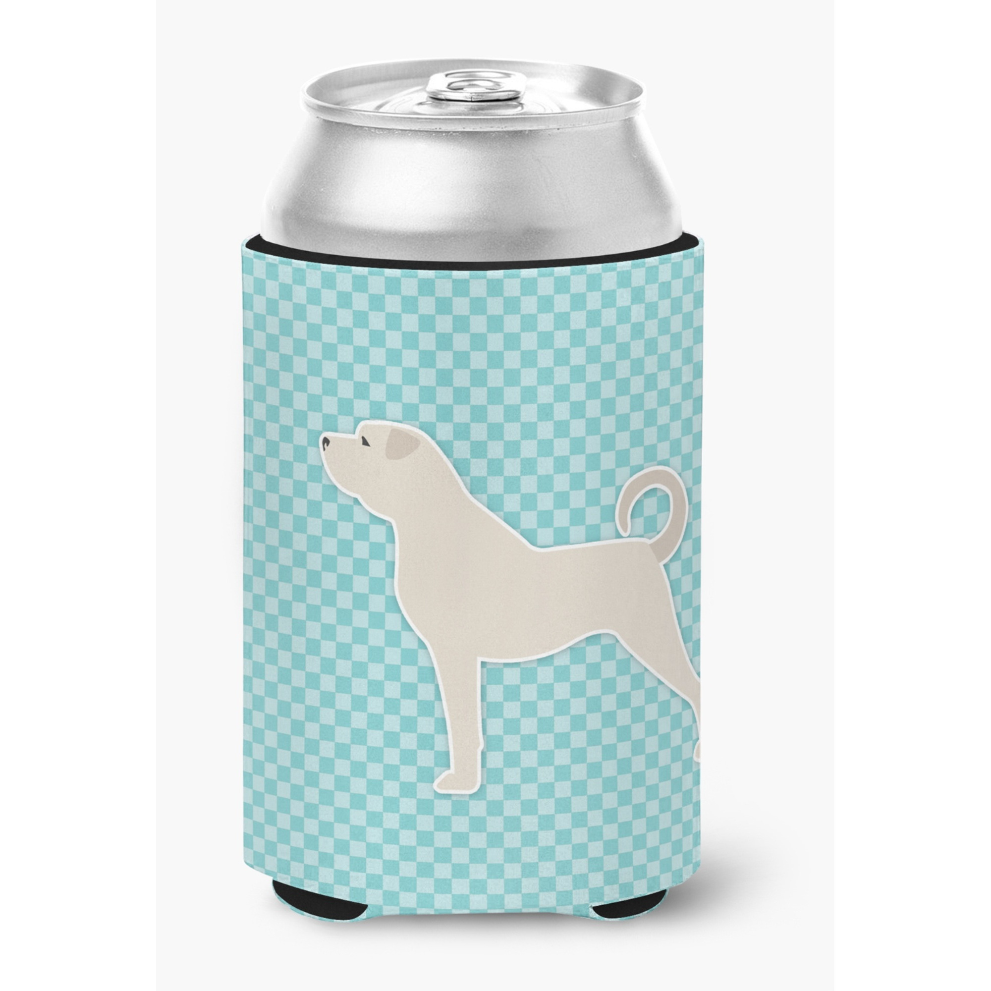 &quotCaroline's Treasures Anatolian Shepherd Checkerboard Blue Can or Bottle Hugger BB3777CC, Can Hugger, Multicolor"