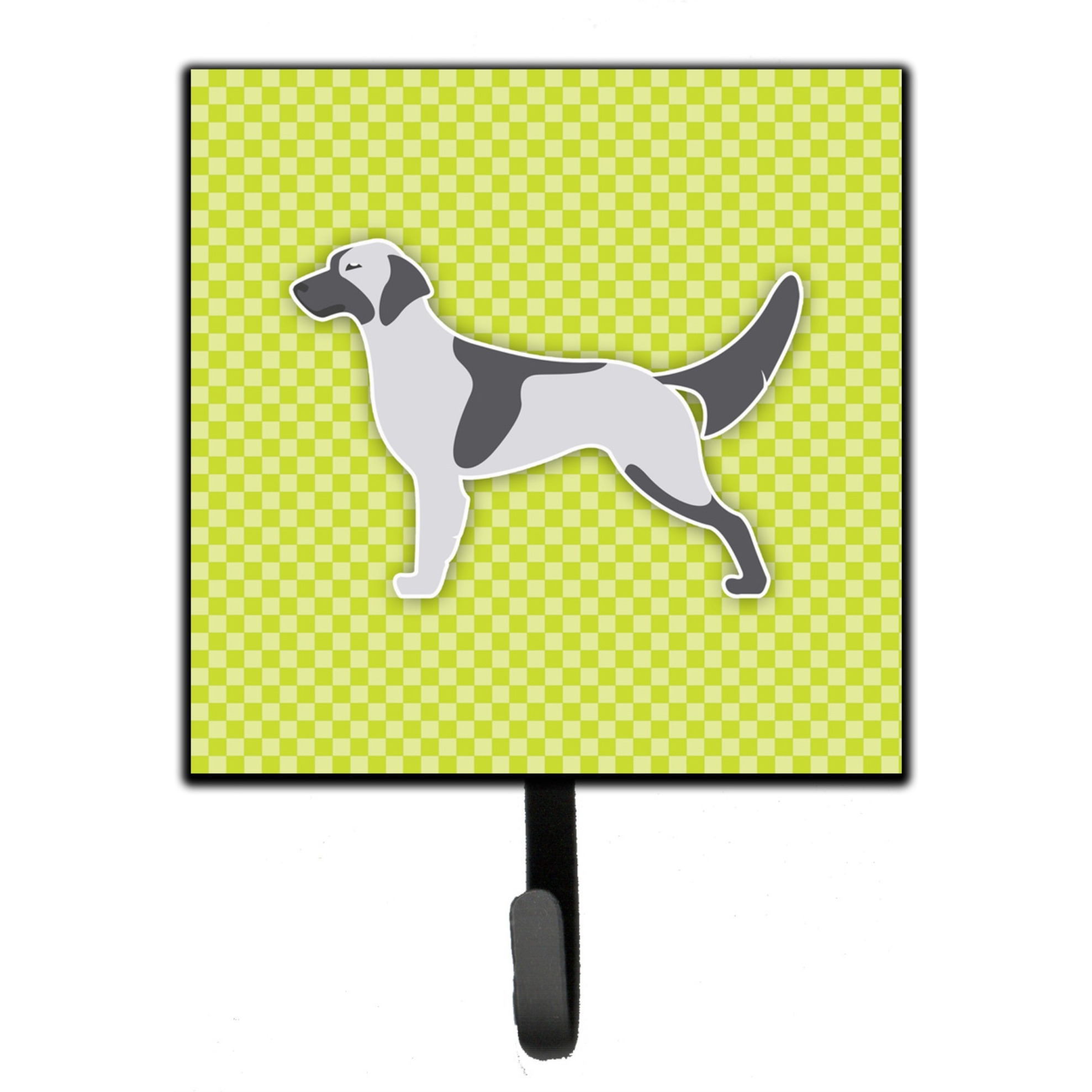 &quotCaroline's Treasures English Setter Checkerboard Green Leash or Key Holder BB3781SH4, Small, Multicolor"