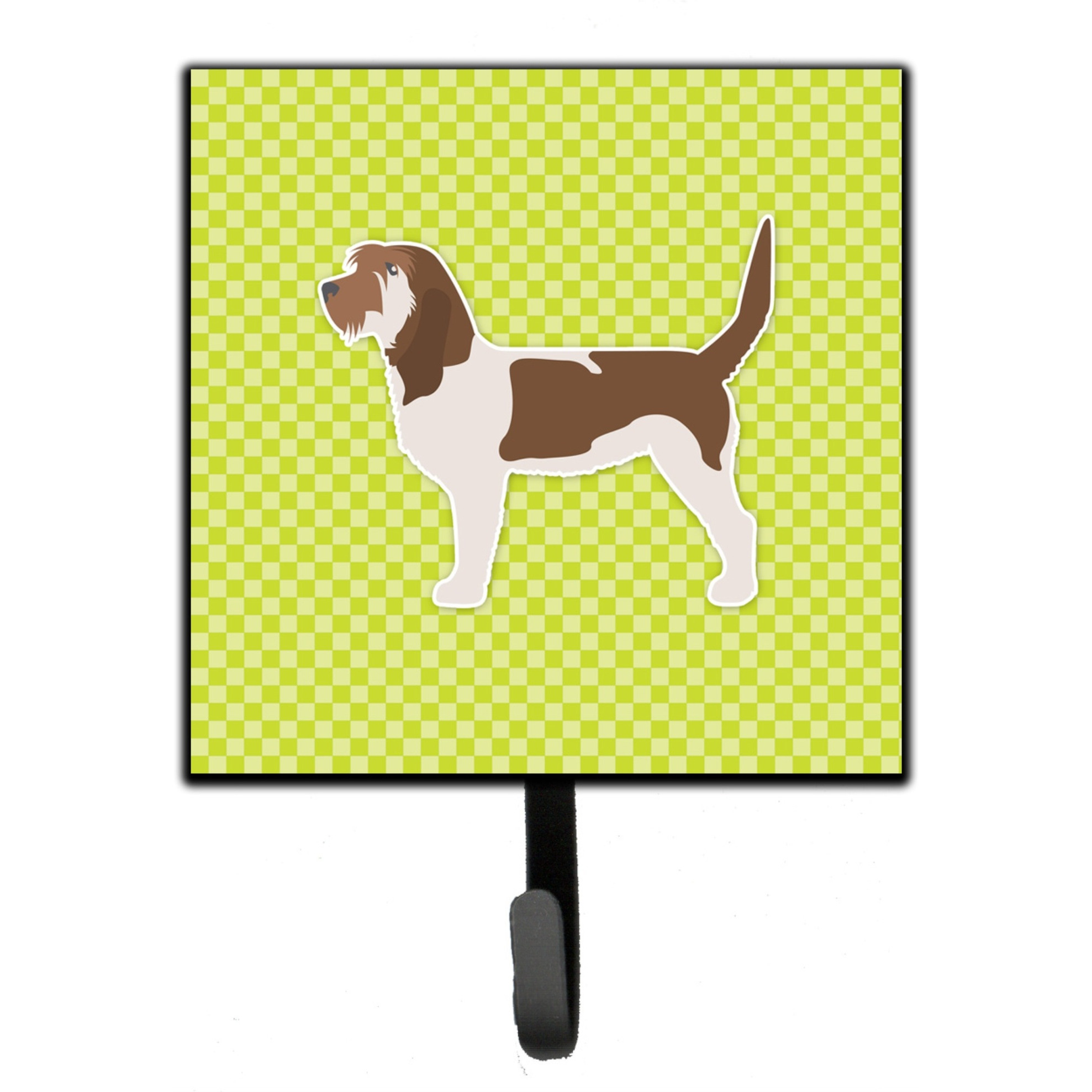 &quotCaroline's Treasures Grand Basset Griffon Vendeen Checkerboard Green Leash or Key Holder BB3790SH4, Small, Multicolor"