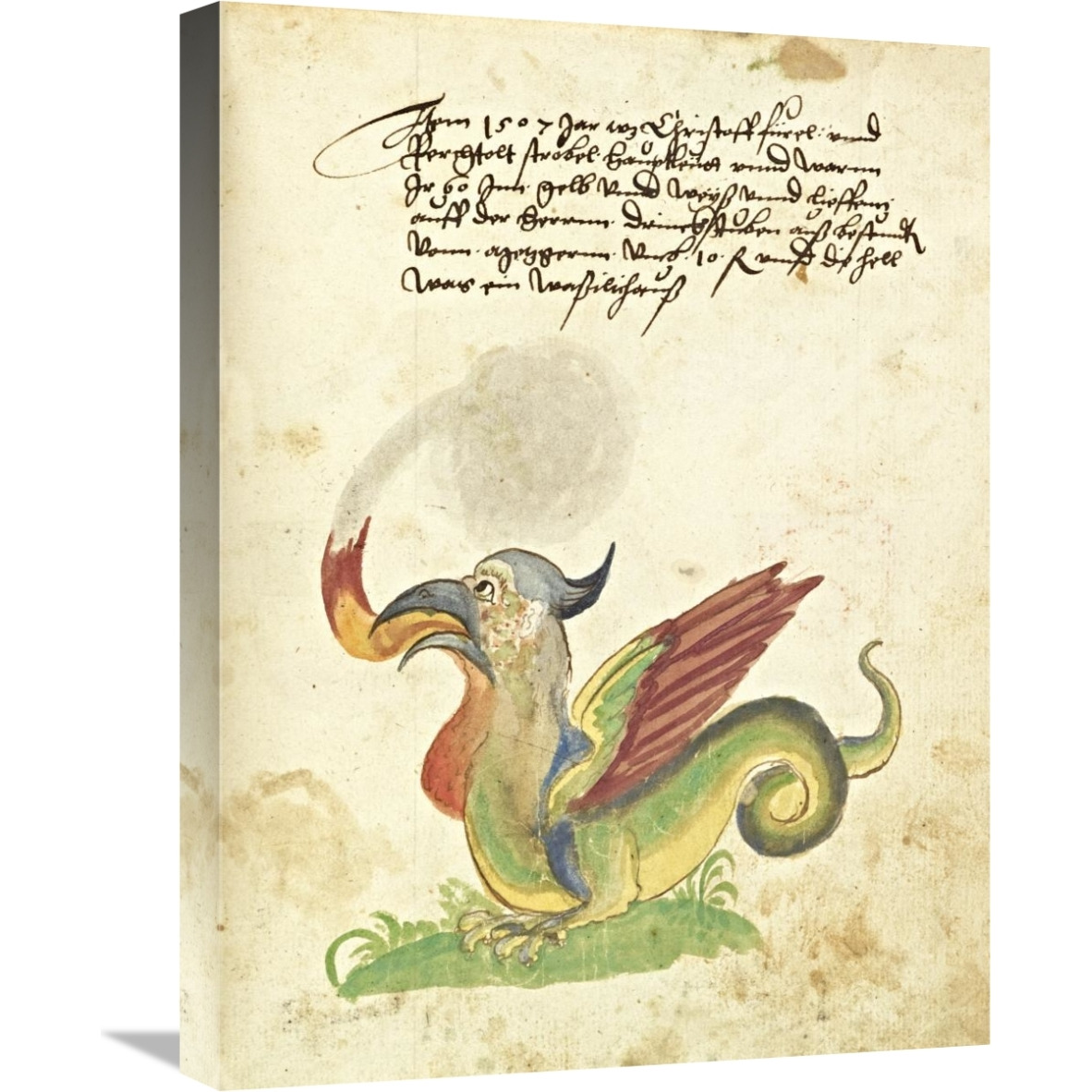 Civic festival of the Nuremberg Schembartlauf - Dragon Float-Canvas Art-18&quotx24"