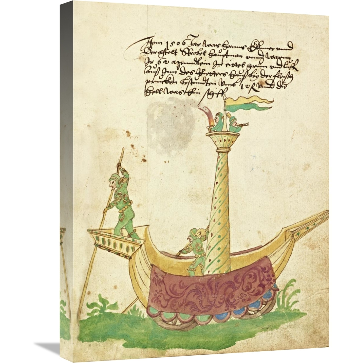 Civic festival of the Nuremberg Schembartlauf - Ship Float-Canvas Art-18&quotx24"