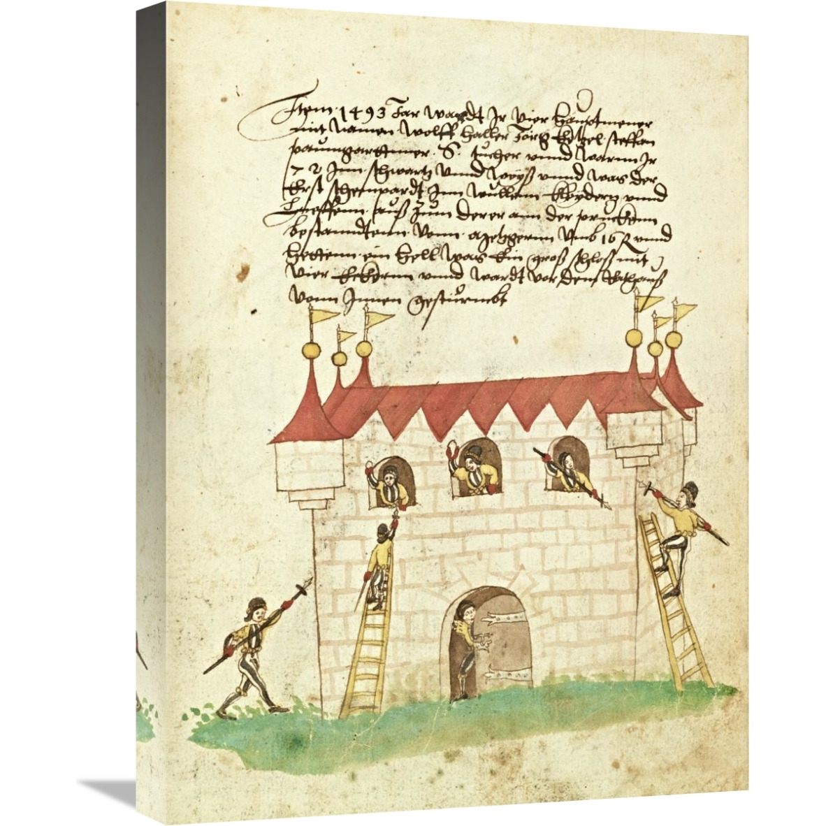 Civic festival of the Nuremberg Schembartlauf - Castle-Canvas Art-18&quotx24"