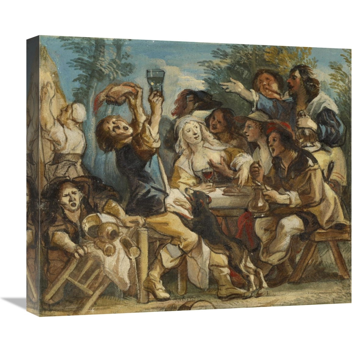 A Merry Company-Canvas Art-22&quotx18.92"