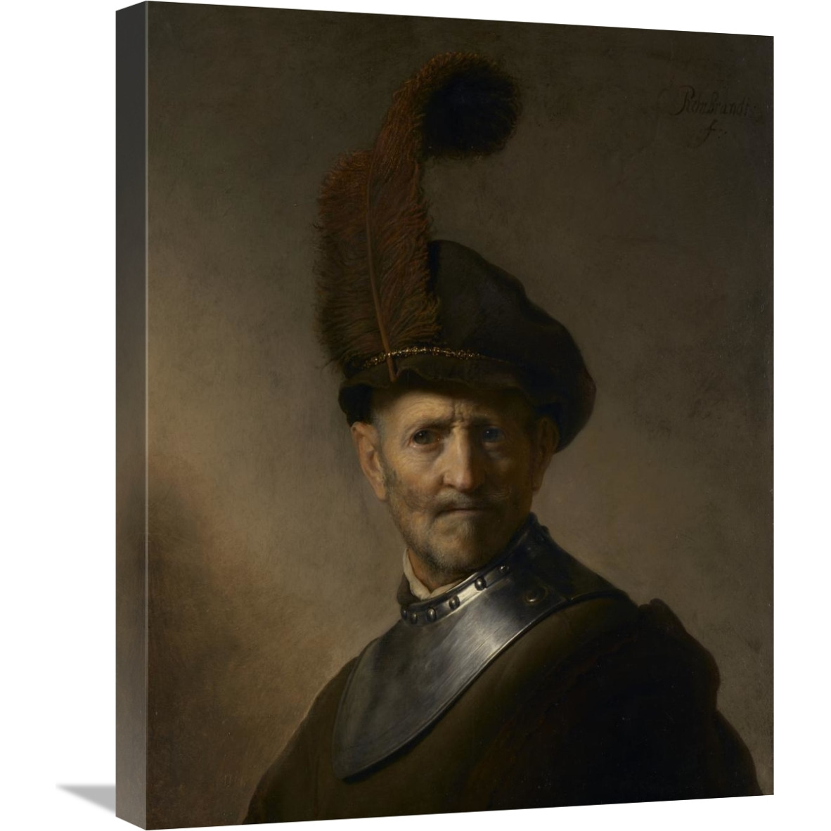 An Old Man in Military Costume-Canvas Art-20&quotx24"