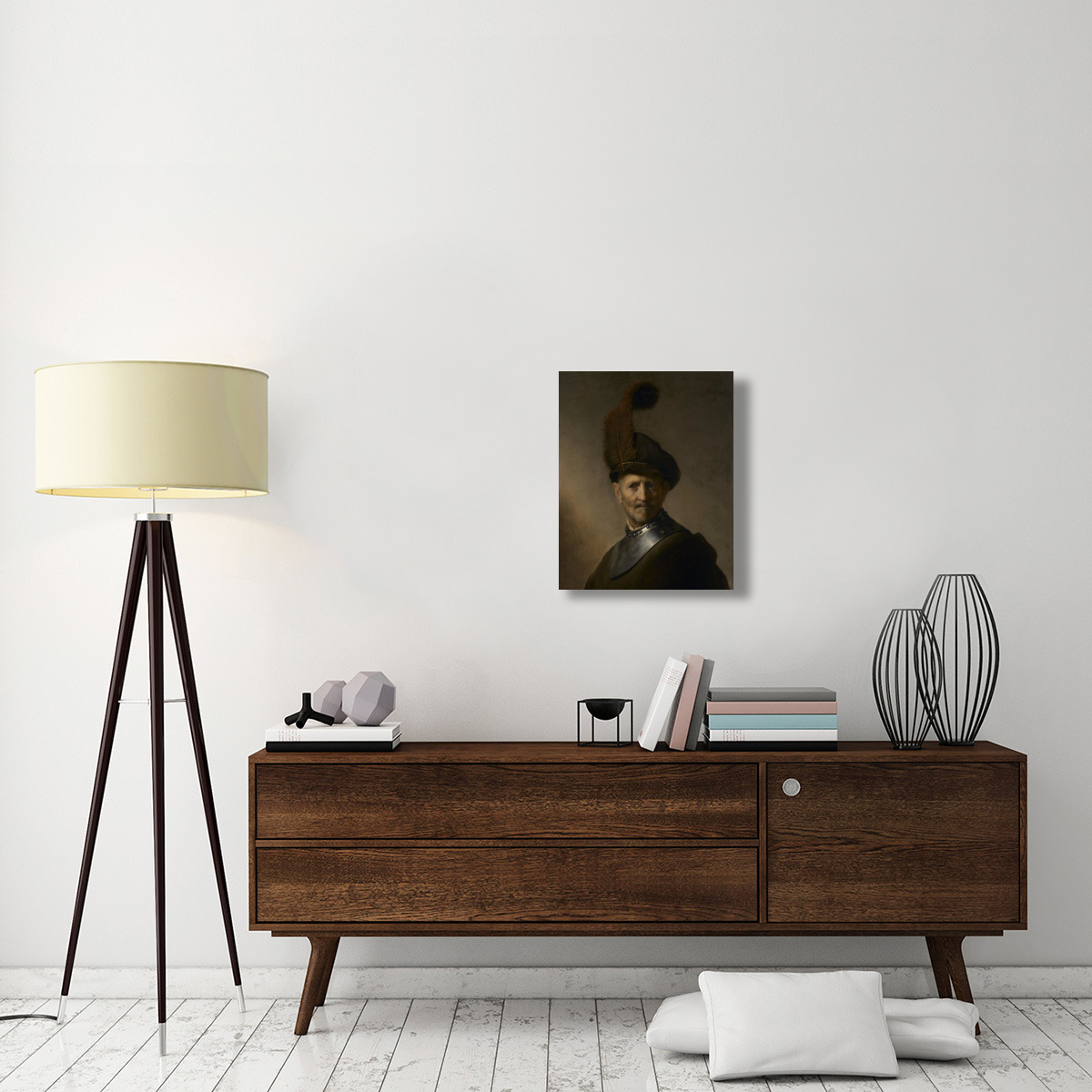 An Old Man in Military Costume-Canvas Art-20&quotx24"