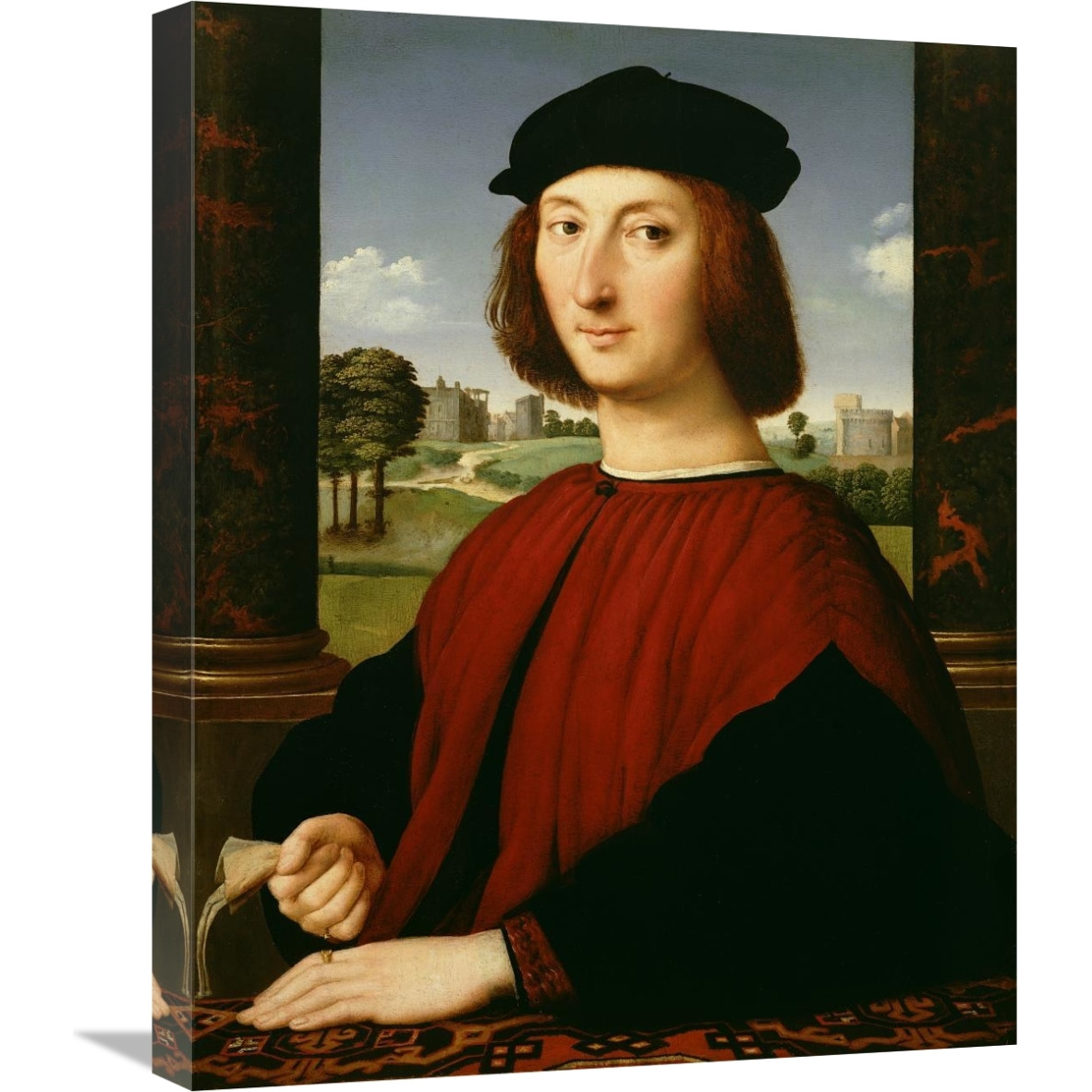 Portrait of a Young Man in Red-Canvas Art-20&quotx24"