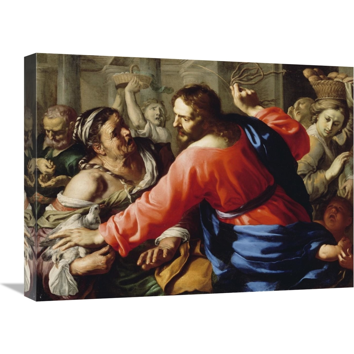 Christ Cleansing the Temple-Canvas Art-24&quotx18"