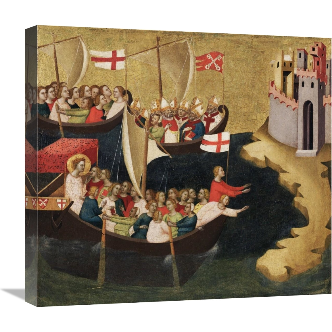 Arrival of Saint Ursula at Cologne-Canvas Art-22&quotx20.24"