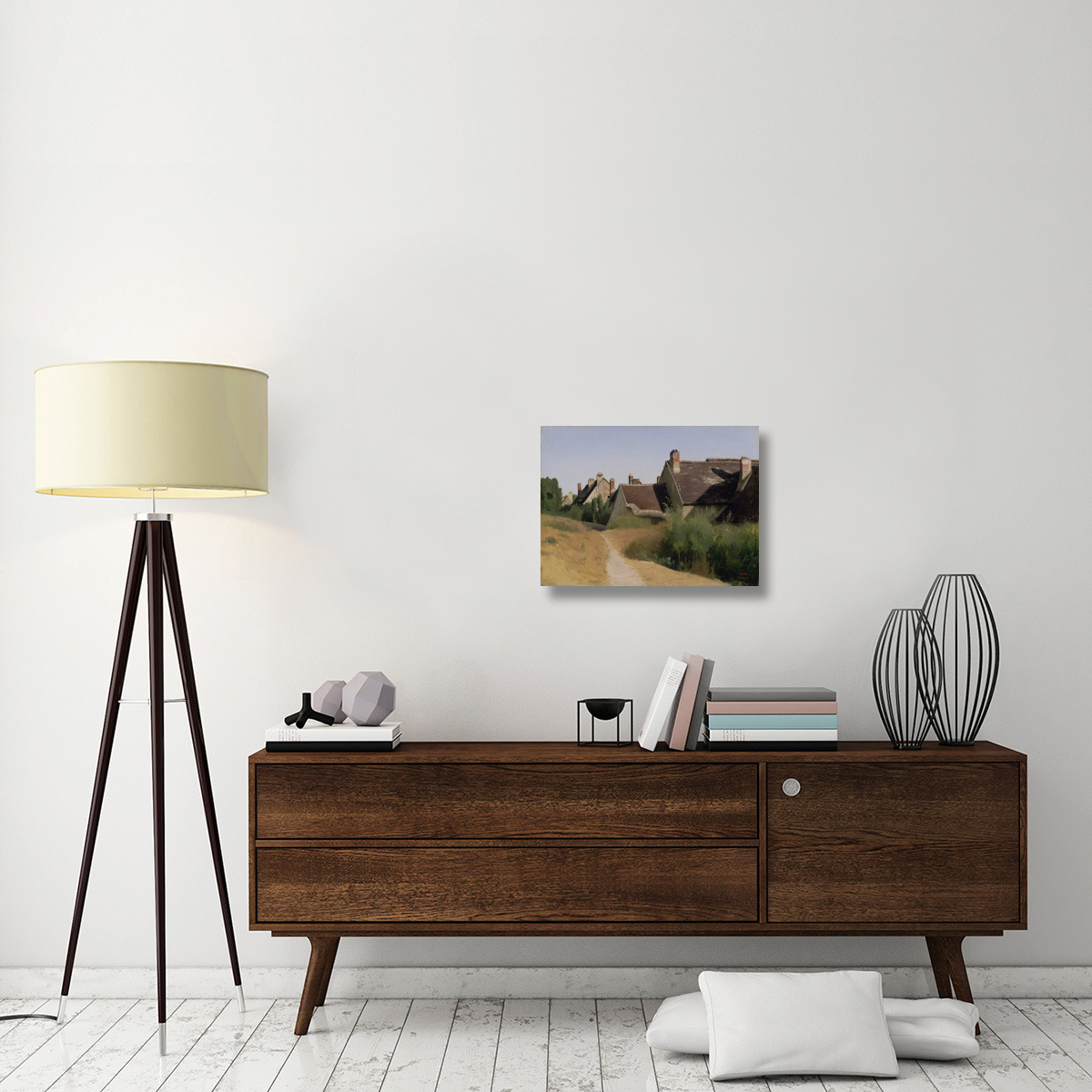 Houses near Orleans-Canvas Art-24&quotx18"