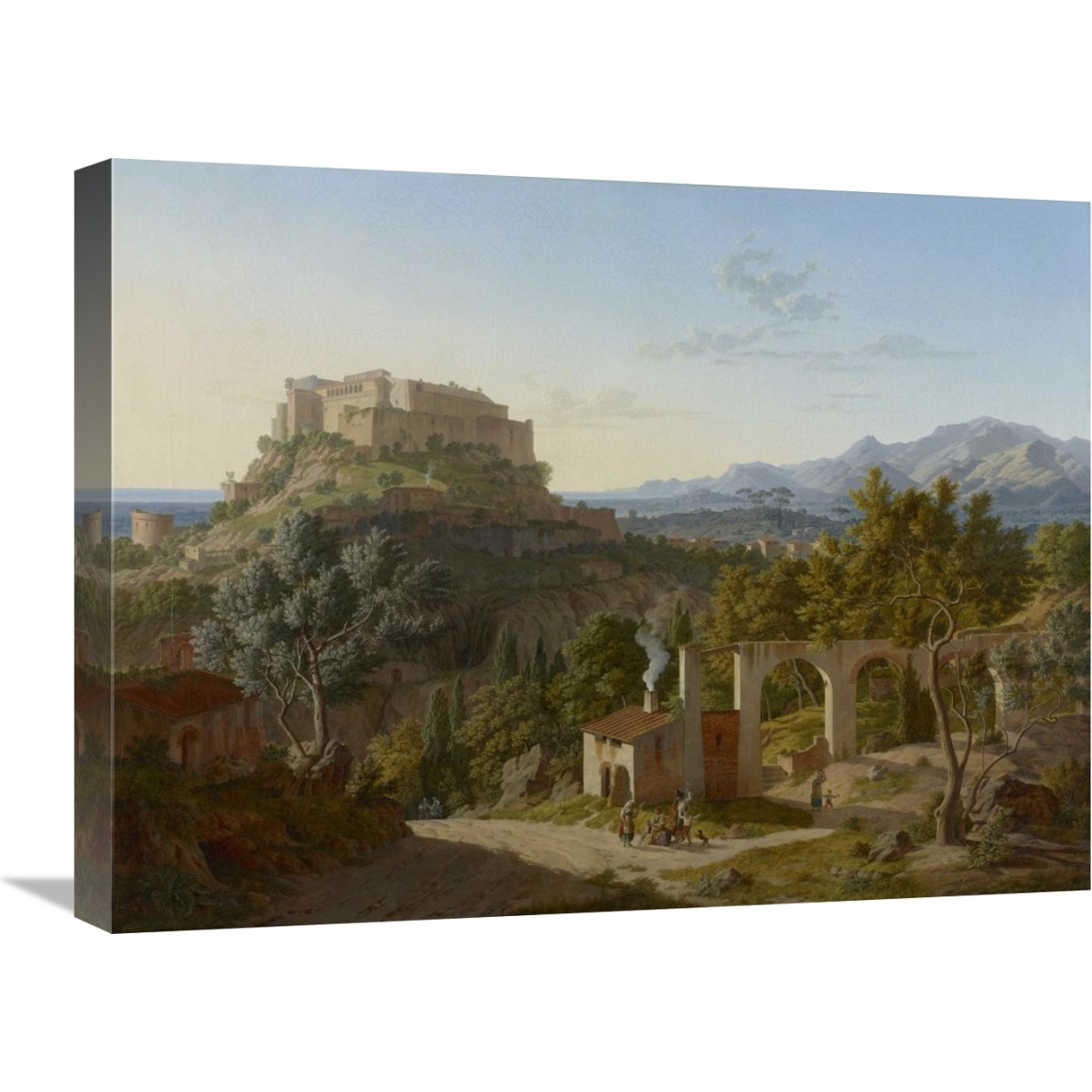 Landscape with the Castle of Massa di Carrara-Canvas Art-24&quotx18"