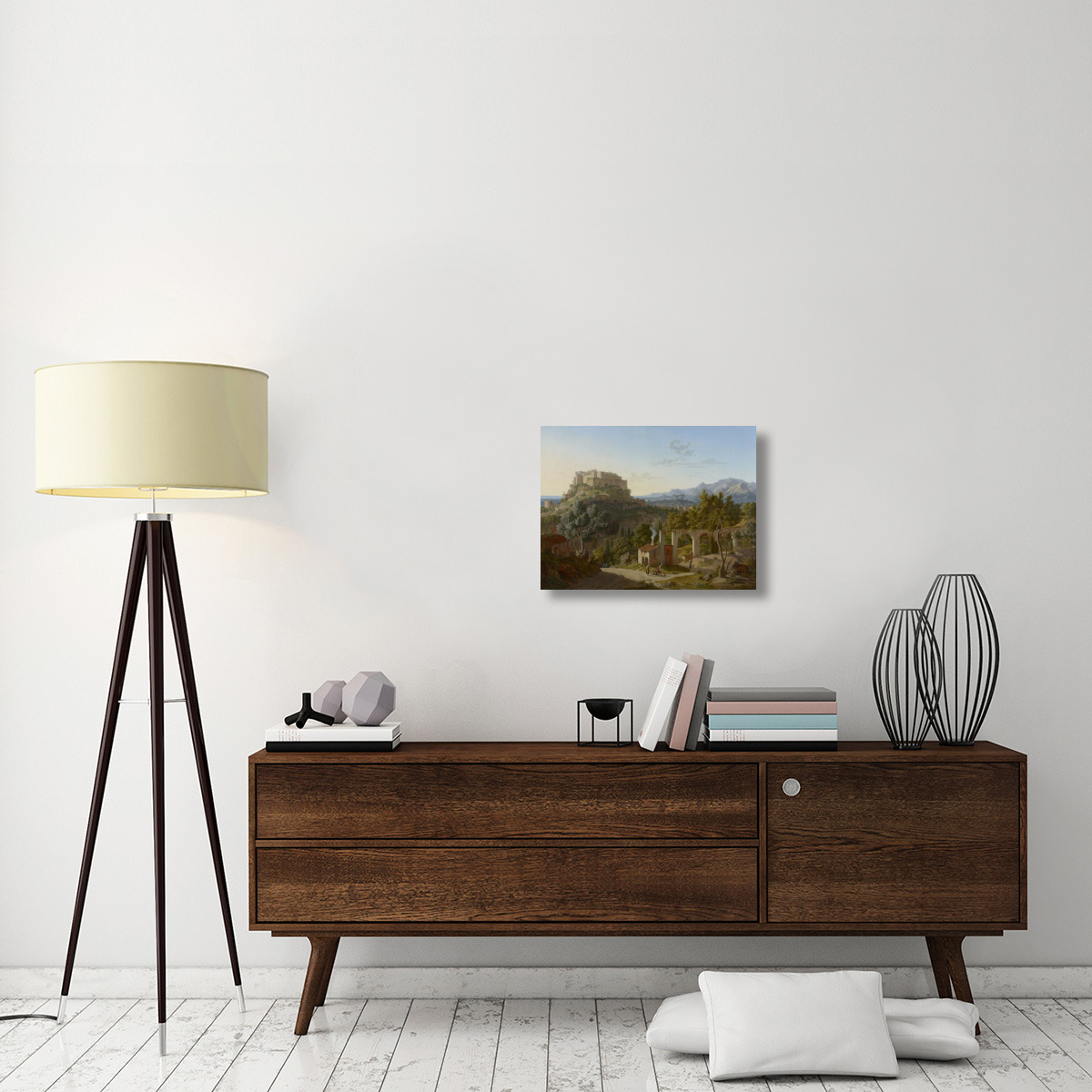 Landscape with the Castle of Massa di Carrara-Canvas Art-24&quotx18"