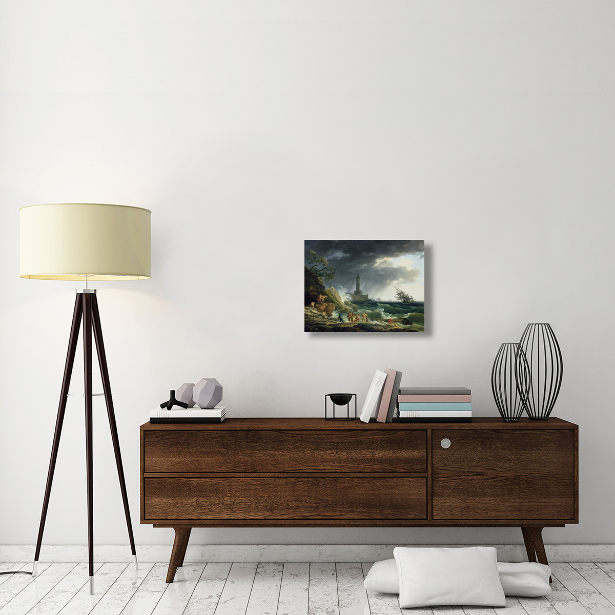A Storm on a Mediterranean Coast-Canvas Art-24&quotx18"