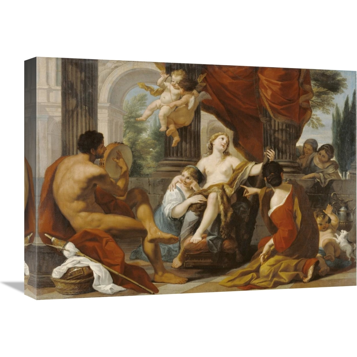 Hercules and Omphale-Canvas Art-24&quotx18"