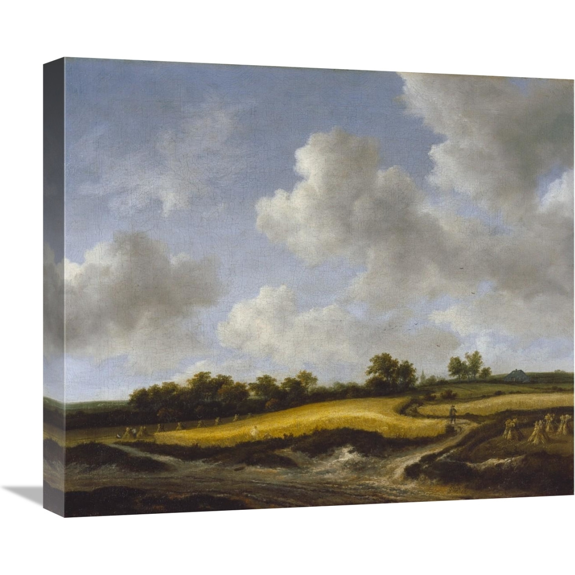Landscape with a Wheatfield-Canvas Art-22&quotx19.14"