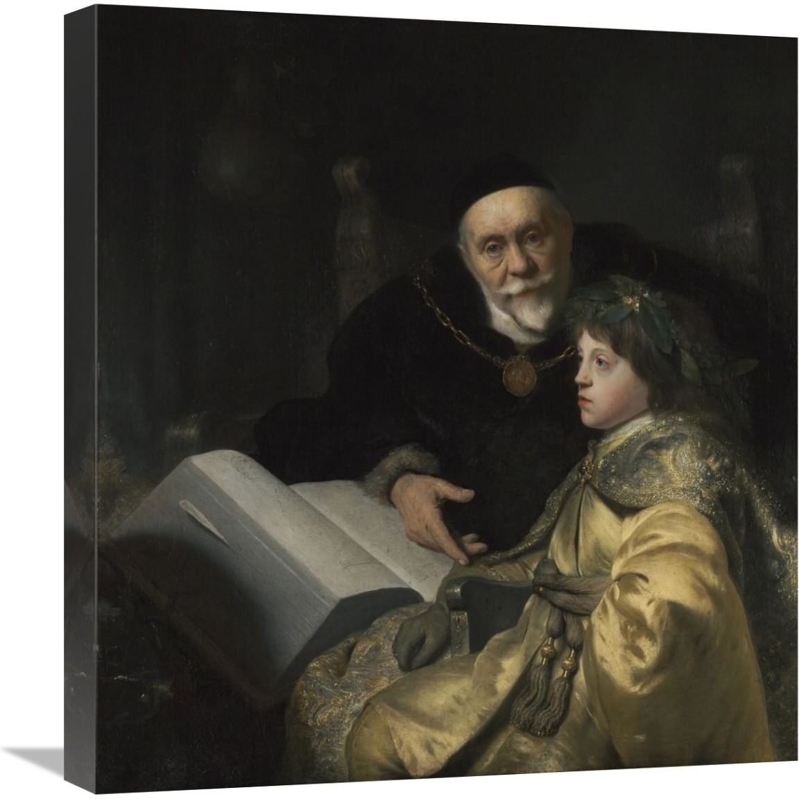 Prince Charles Louis of the Palatinate with his Tutor Wolrad von Plessen in Historical Dress-Canvas Art-20.46&quotx22"