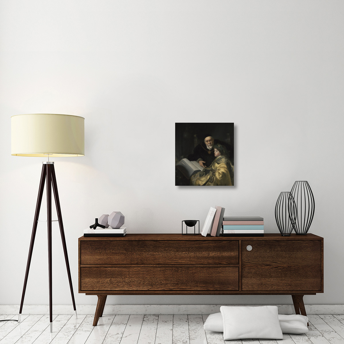 Prince Charles Louis of the Palatinate with his Tutor Wolrad von Plessen in Historical Dress-Canvas Art-20.46&quotx22"
