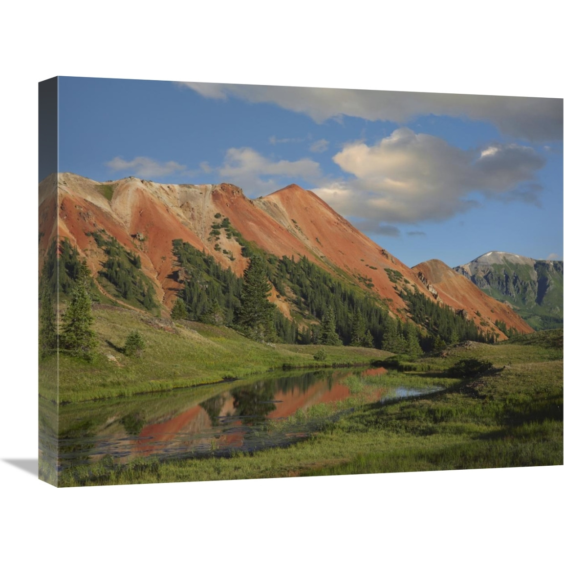 Red Mountain, Gray Copper Gulch, Colorado-Canvas Art-24&quotx18"