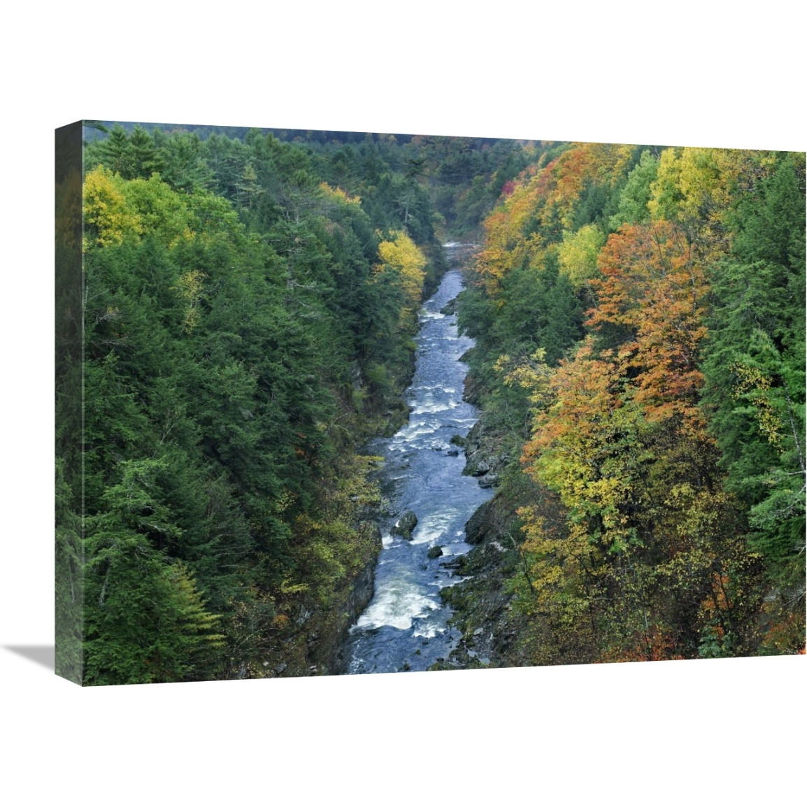 Ottauquechee River and Quechee Gorge, Vermont-Canvas Art-24&quotx18"