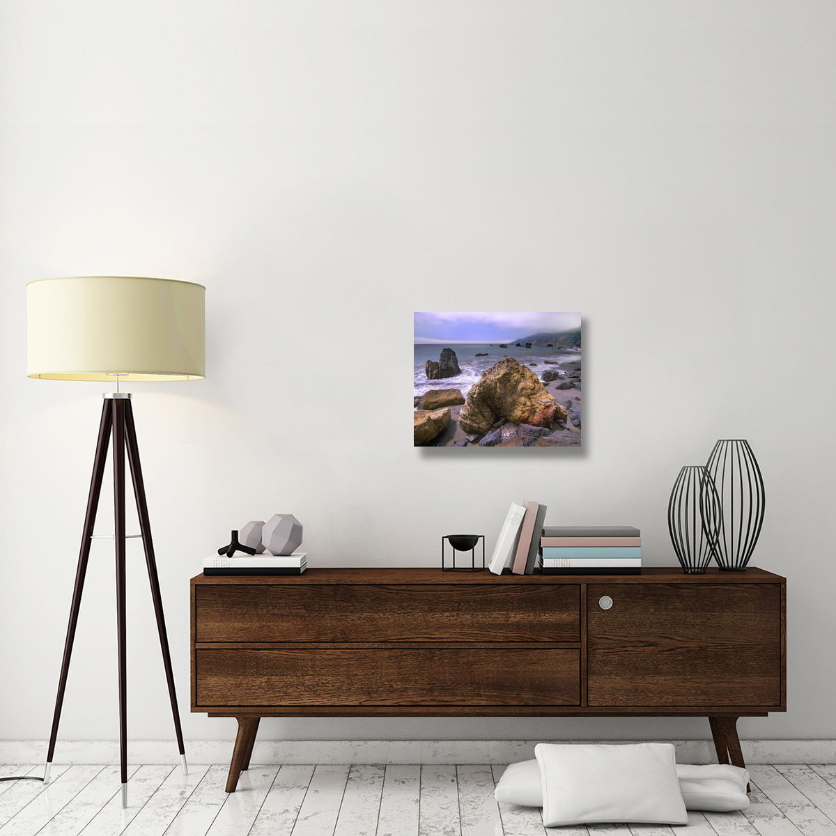 Rocks on Kirk Creek Beach, Big Sur, California-Canvas Art-24&quotx20"