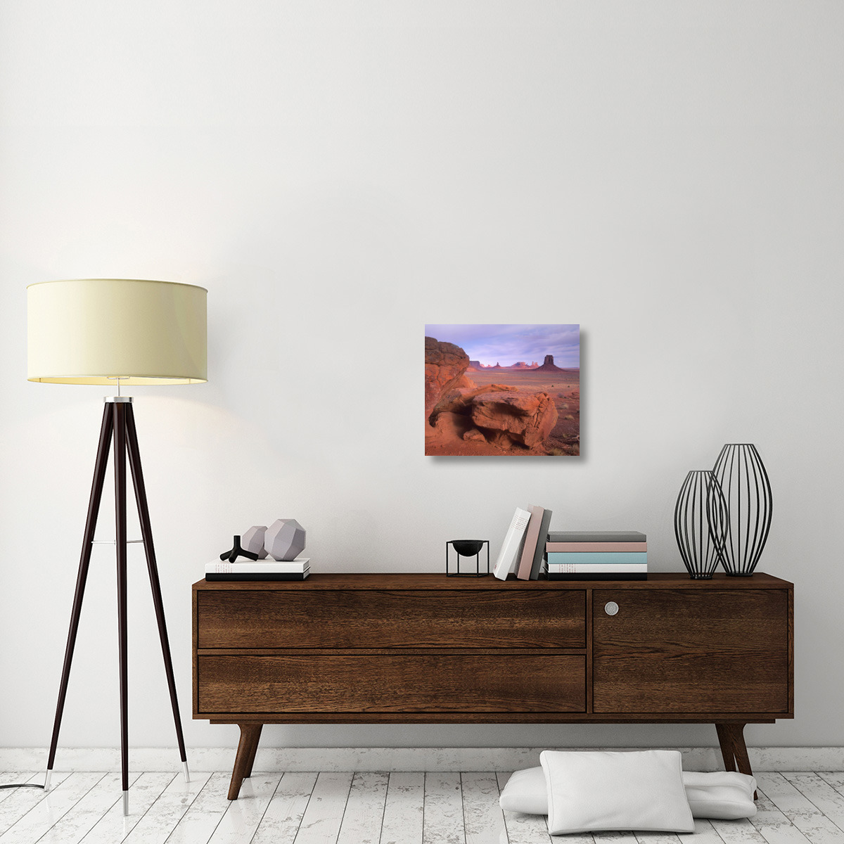 Mittens, North Window, Monument Valley, Arizona-Canvas Art-22&quotx18.7"