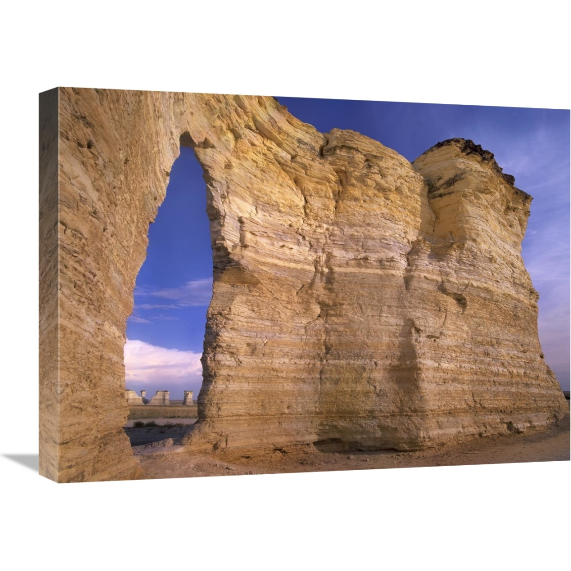 Arch in Monument Rocks National Landmark, Kansas-Canvas Art-24&quotx18"