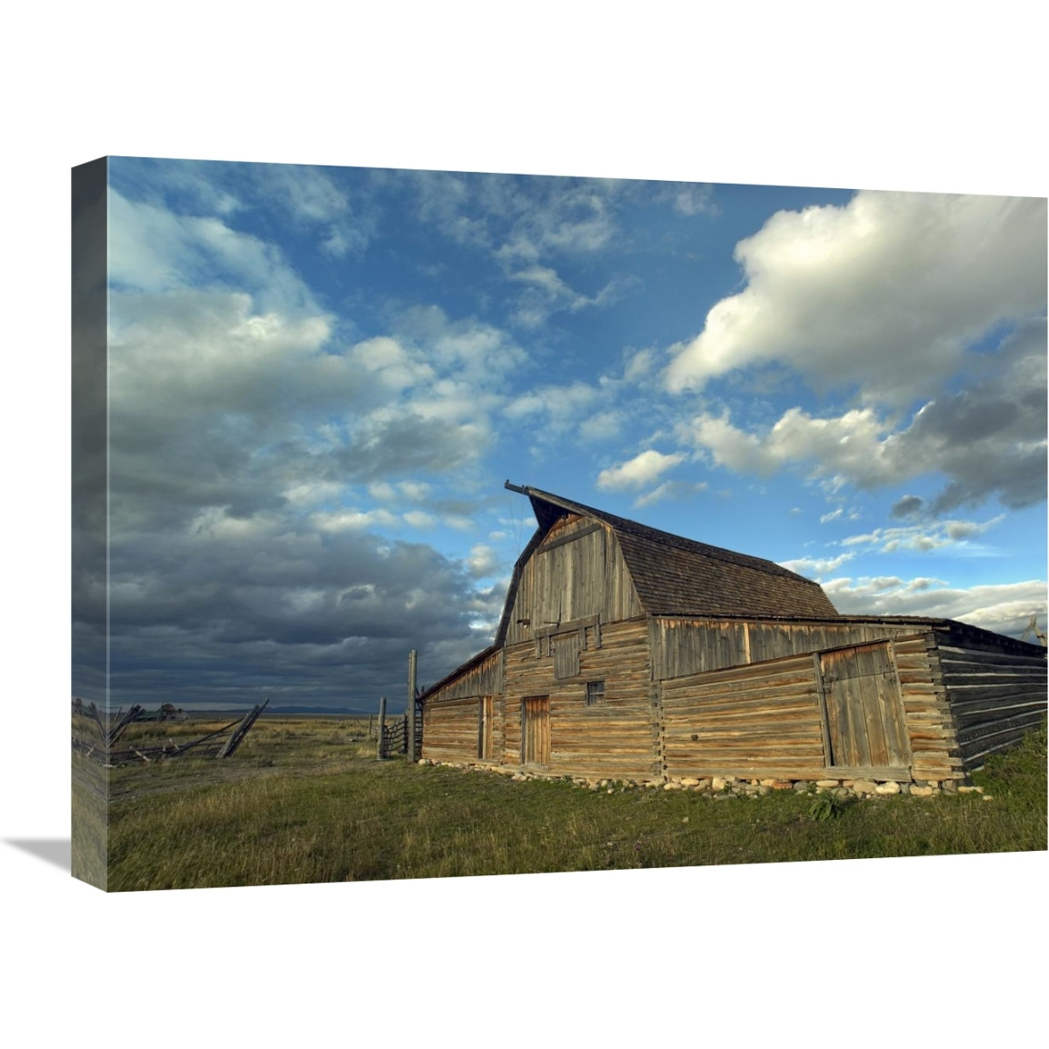 Mormon Row Barn, Grand Teton National Park, Wyoming-Canvas Art-24&quotx18"