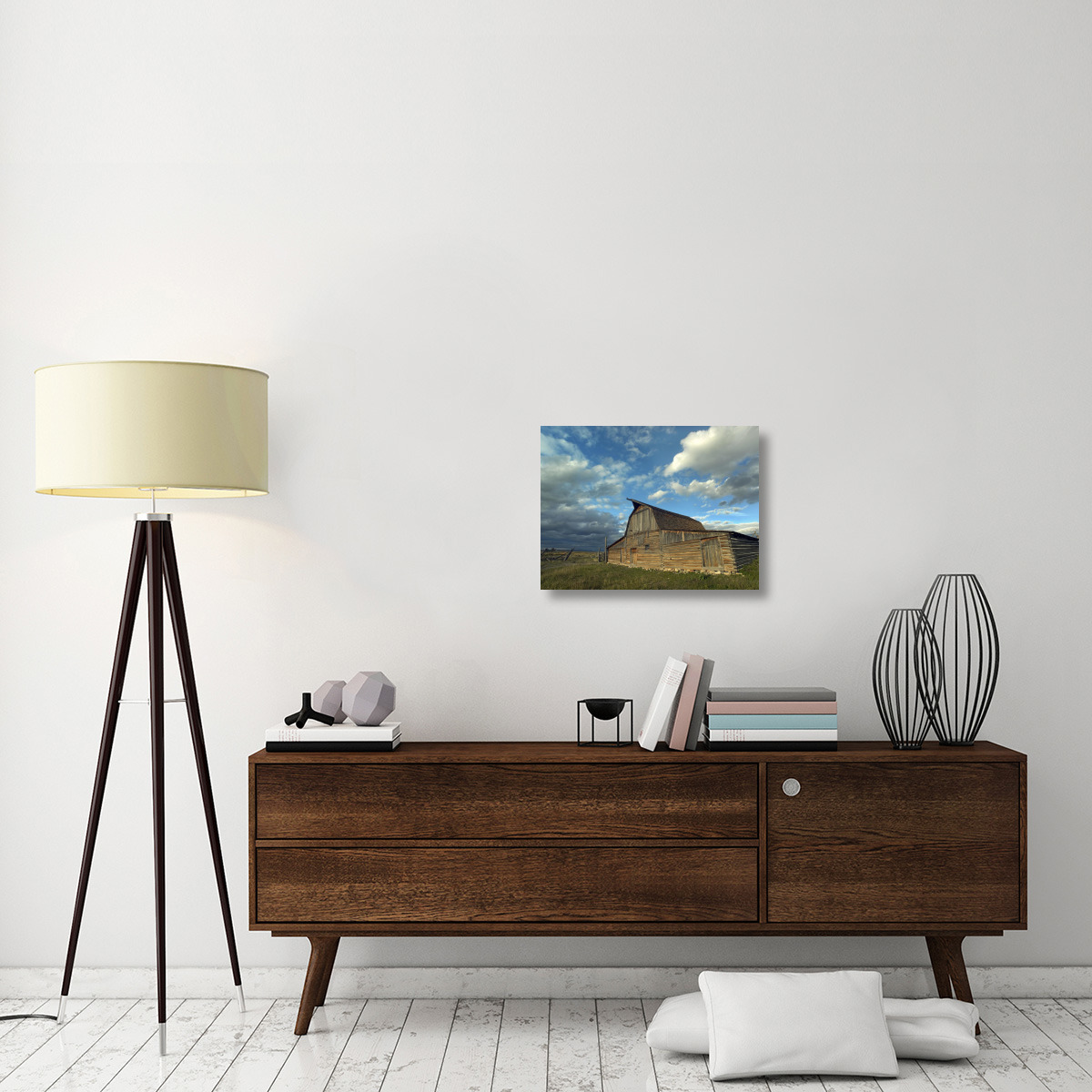 Mormon Row Barn, Grand Teton National Park, Wyoming-Canvas Art-24&quotx18"