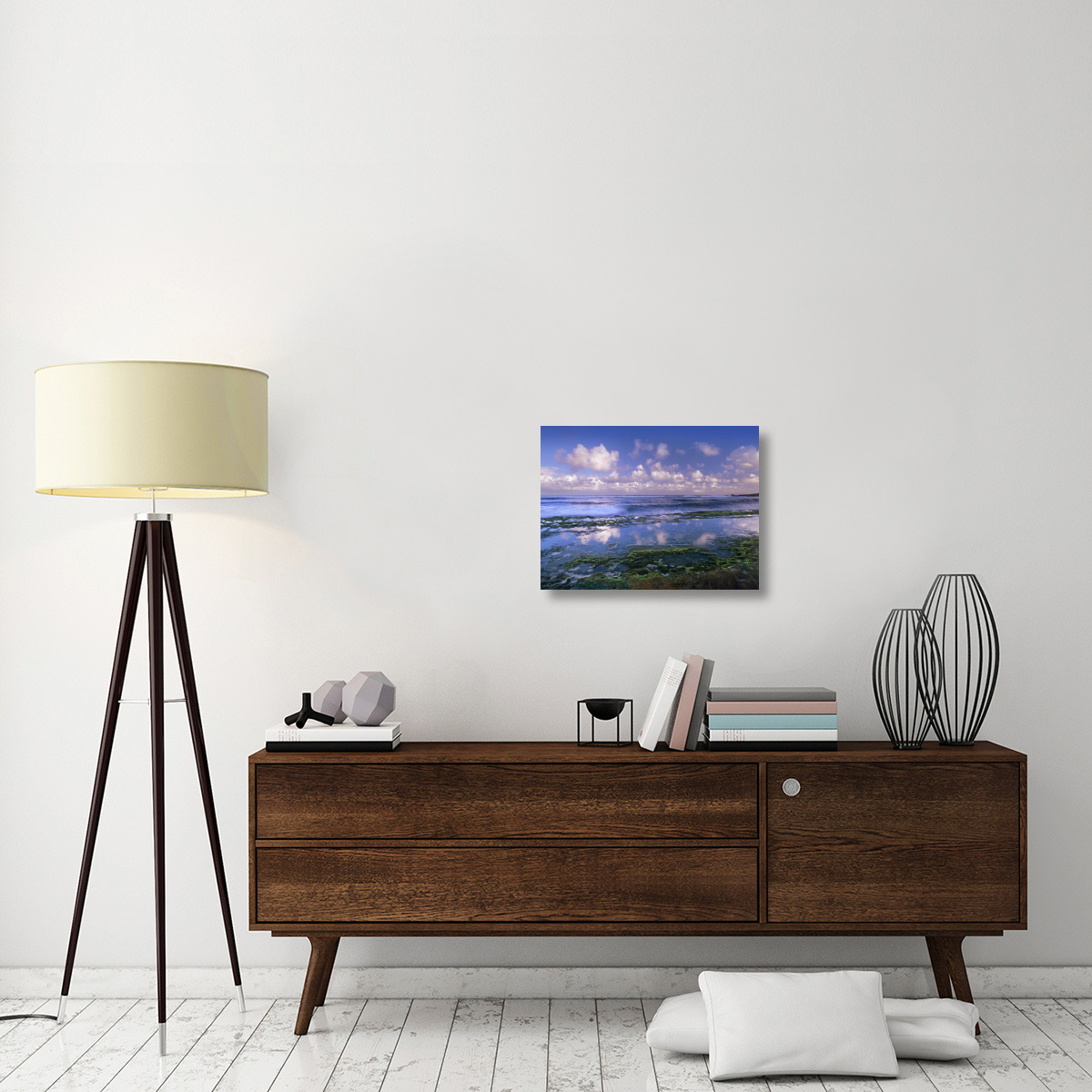 Tidepools and waves at Ho&quotokipa Beach, Maui, Hawaii-Canvas Art-24&quotx18"