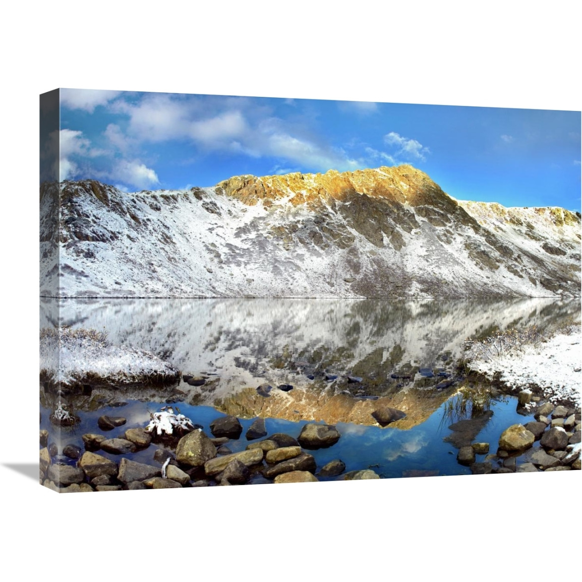Geissler Mountain reflected in Linkins Lake, Colorado-Canvas Art-24&quotx18"