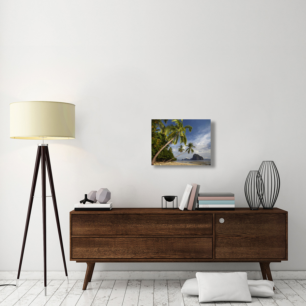 Palm trees, Pinagbuyutan Island, Palawan, Philippines-Canvas Art-24&quotx18"
