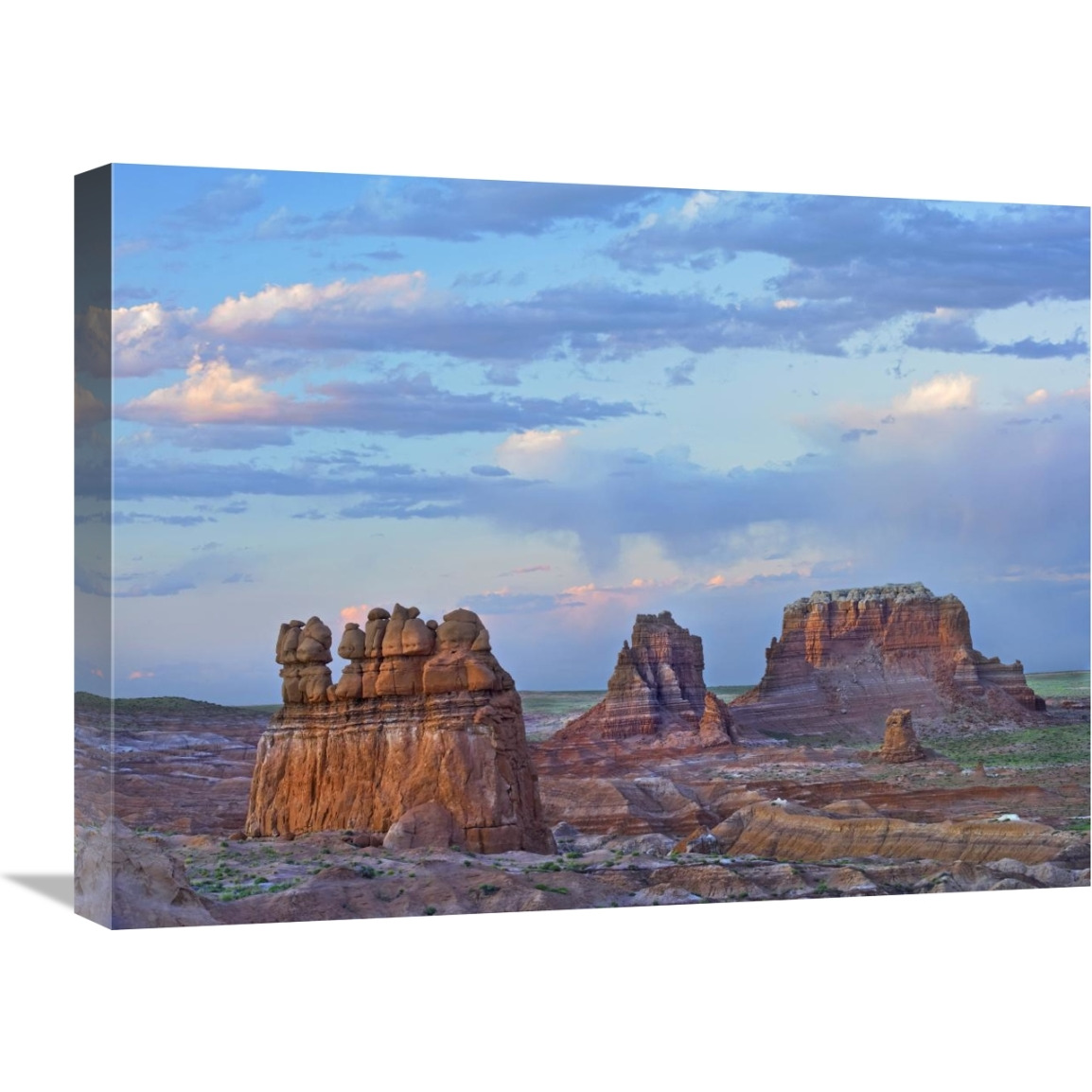Eroded buttes in desert, Bryce Canyon National Park, Utah-Canvas Art-24&quotx18"