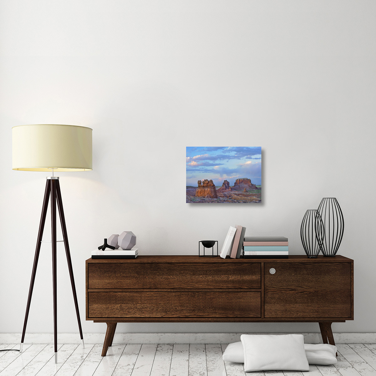 Eroded buttes in desert, Bryce Canyon National Park, Utah-Canvas Art-24&quotx18"