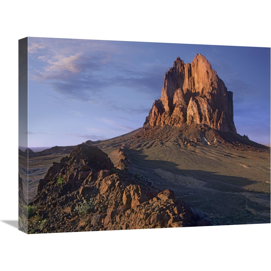 Shiprock, the basalt core of an extinct volcano, New Mexico-Canvas Art-24&quotx18"