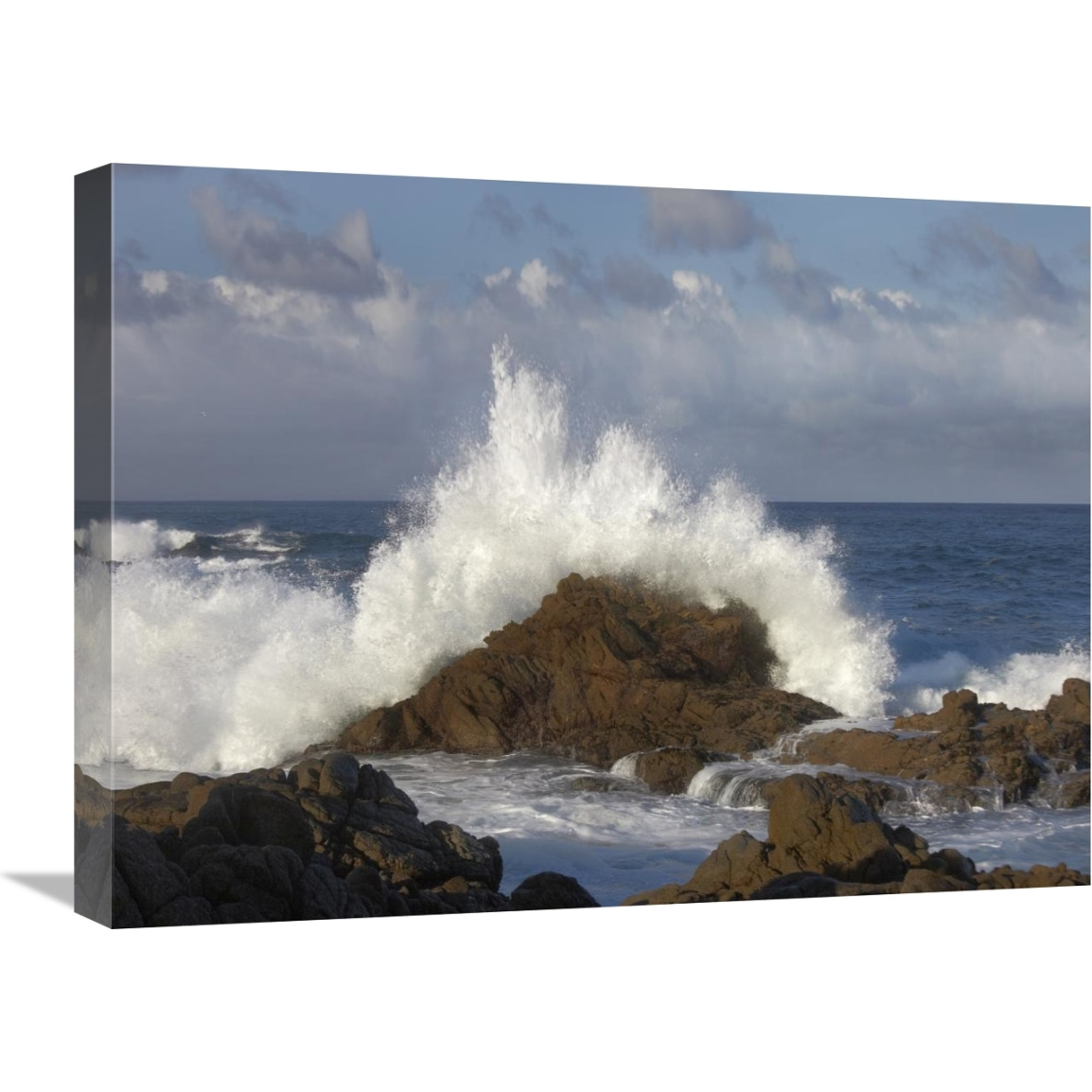 Crashing waves at Garrapata State Beach, Big Sur, California-Canvas Art-24&quotx18"
