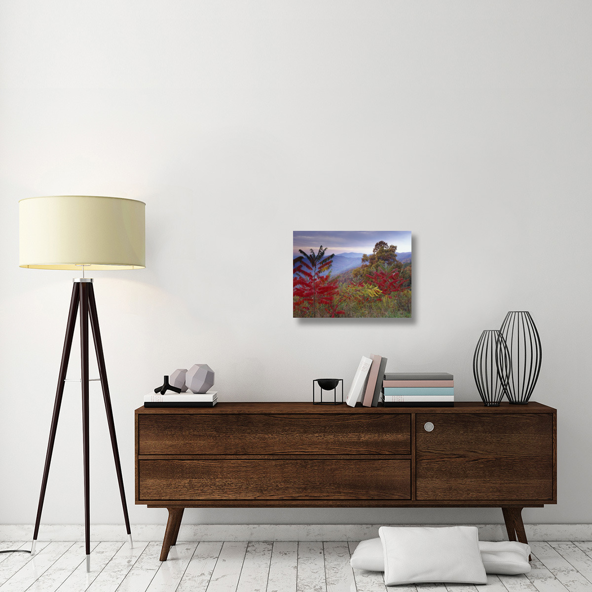 Staghorn Sumac in autumn, Blue Ridge Mountain Range, Virginia-Canvas Art-24&quotx18"