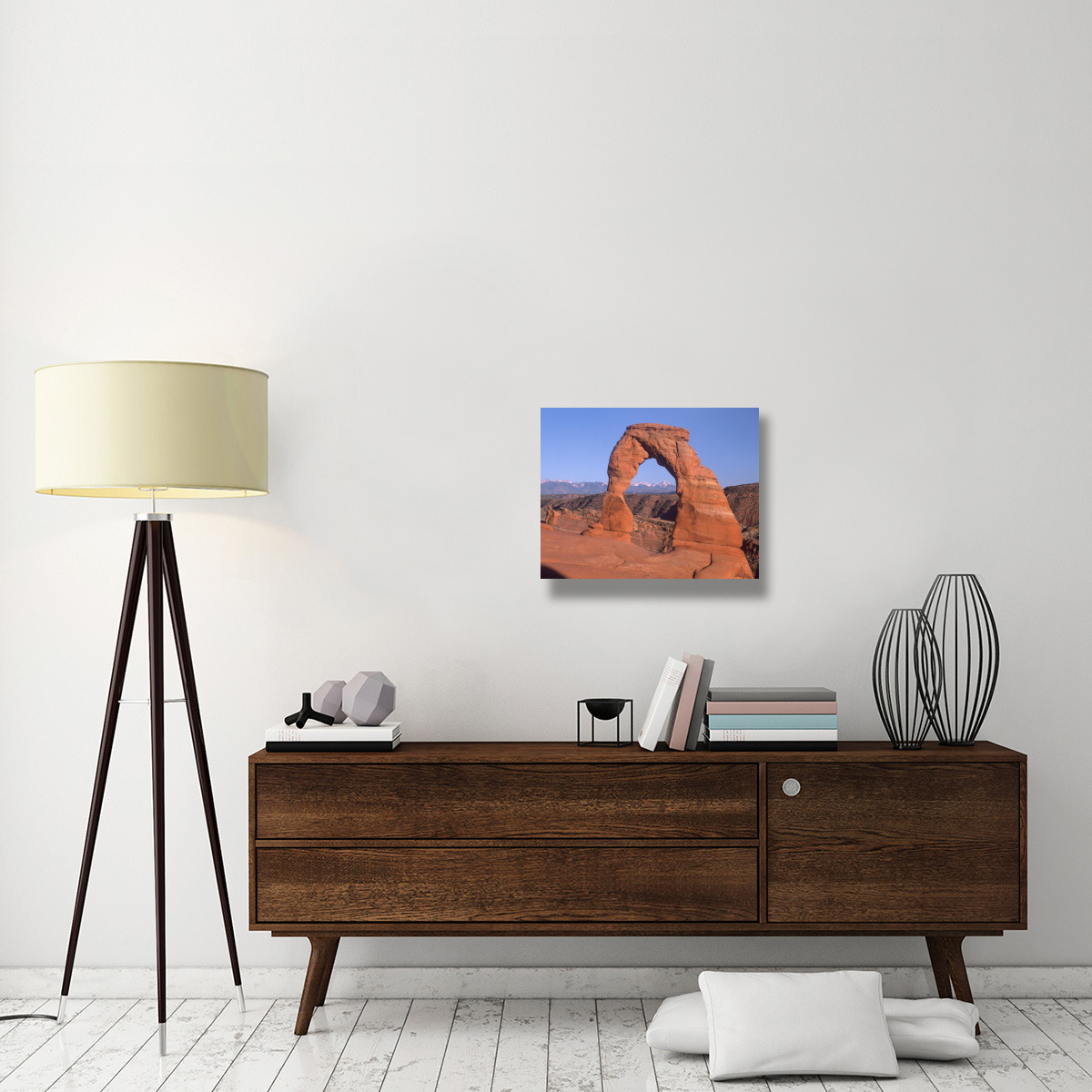 Delicate Arch and La Sal Mountains, Arches National Park, Utah-Canvas Art-24&quotx20"
