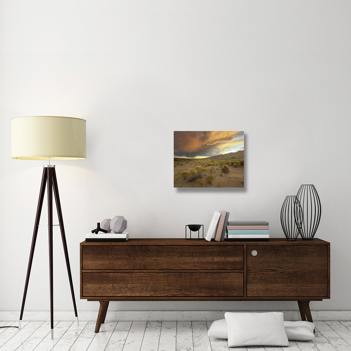 Storm clouds over Great Sand Dunes National Monument, Colorado-Canvas Art-24&quotx20"