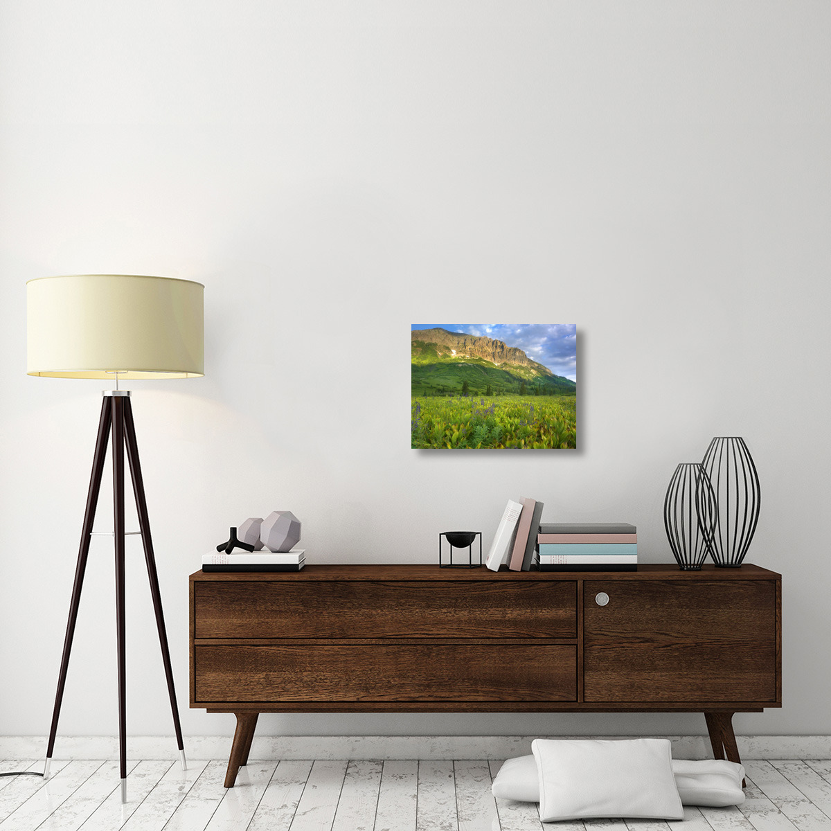 Gothic Mountain overlooking meadow near Crested Butte, Colorado-Canvas Art-24&quotx18"